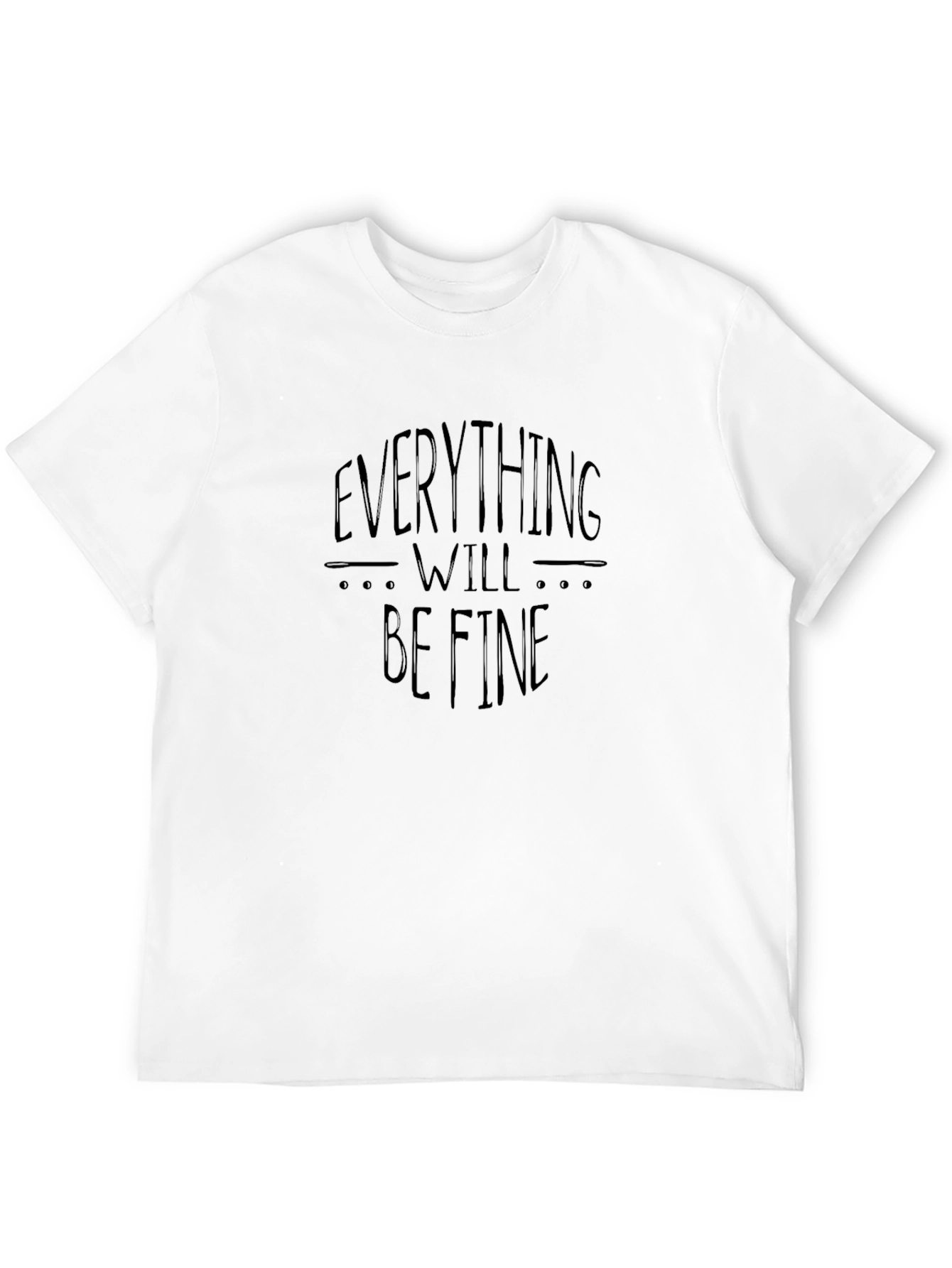 Black Everything Will Be Fine Graphic Tee - Black view 12