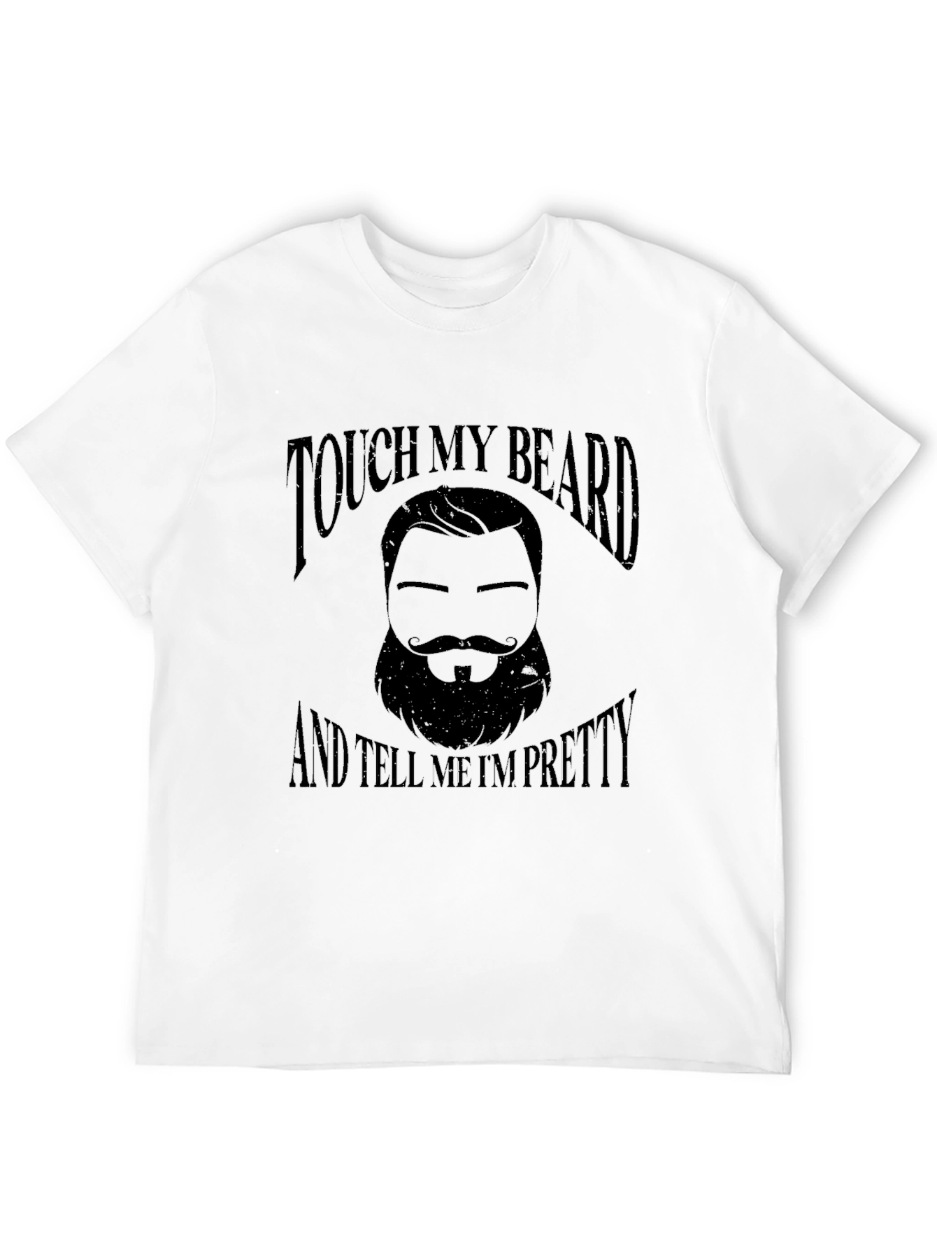 Black Touch My Beard Funny Graphic Tee view 12