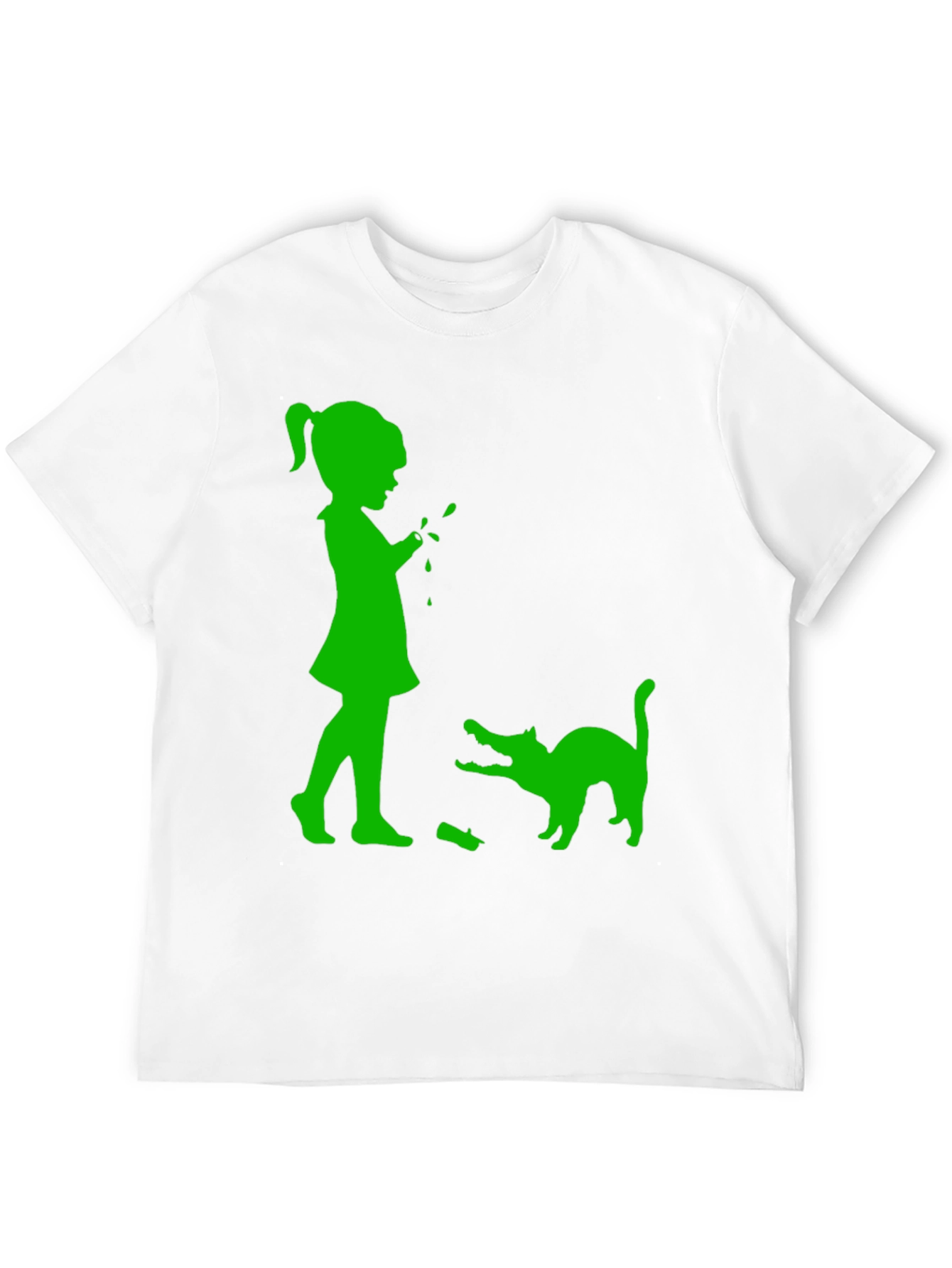 Black Girl & Cat Graphic Tee - Fun, Playful Design view 12