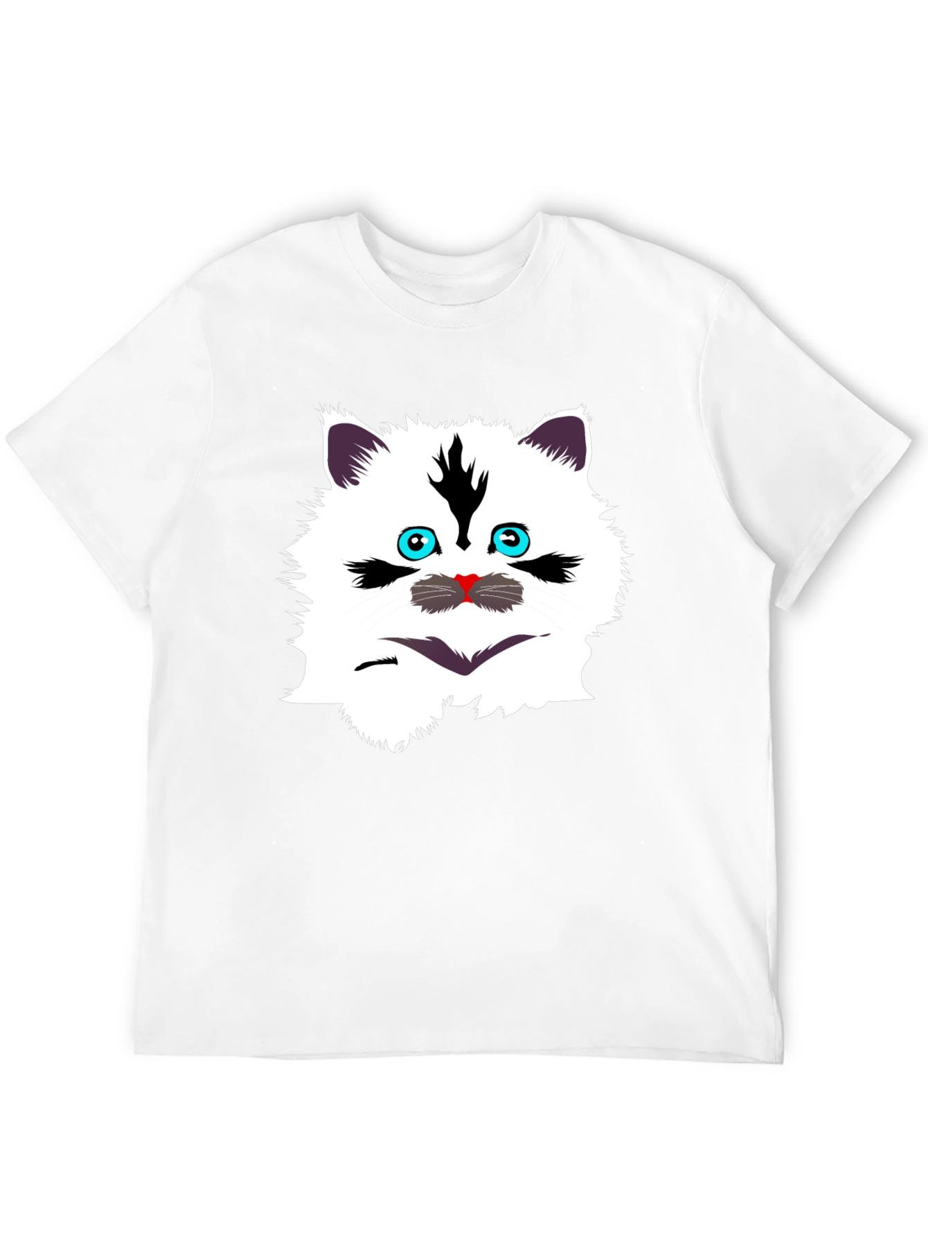 Black Funny Cat Graphic Tee - Black T-Shirt view 12