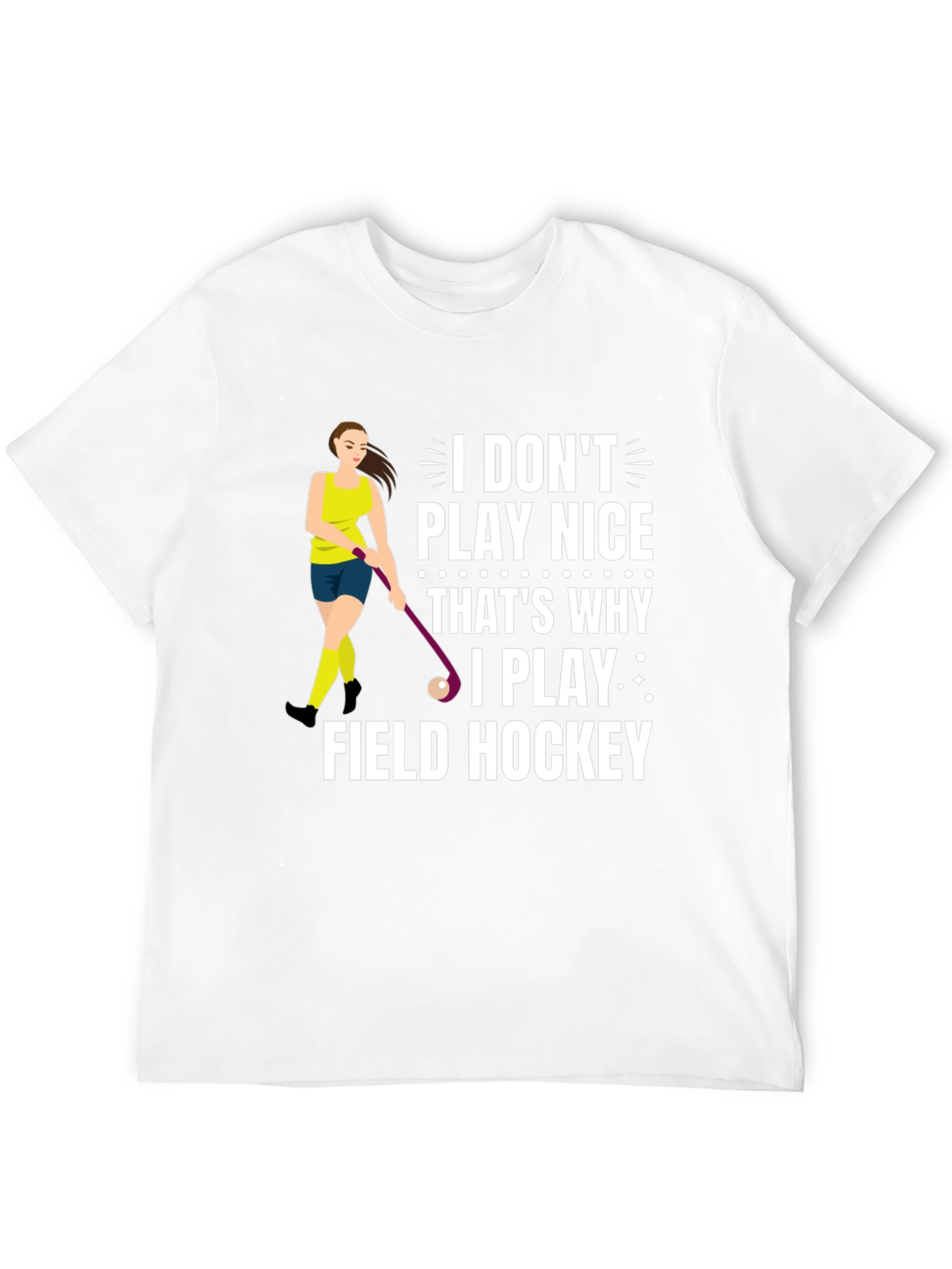 Black Funny Field Hockey T-Shirt view 12