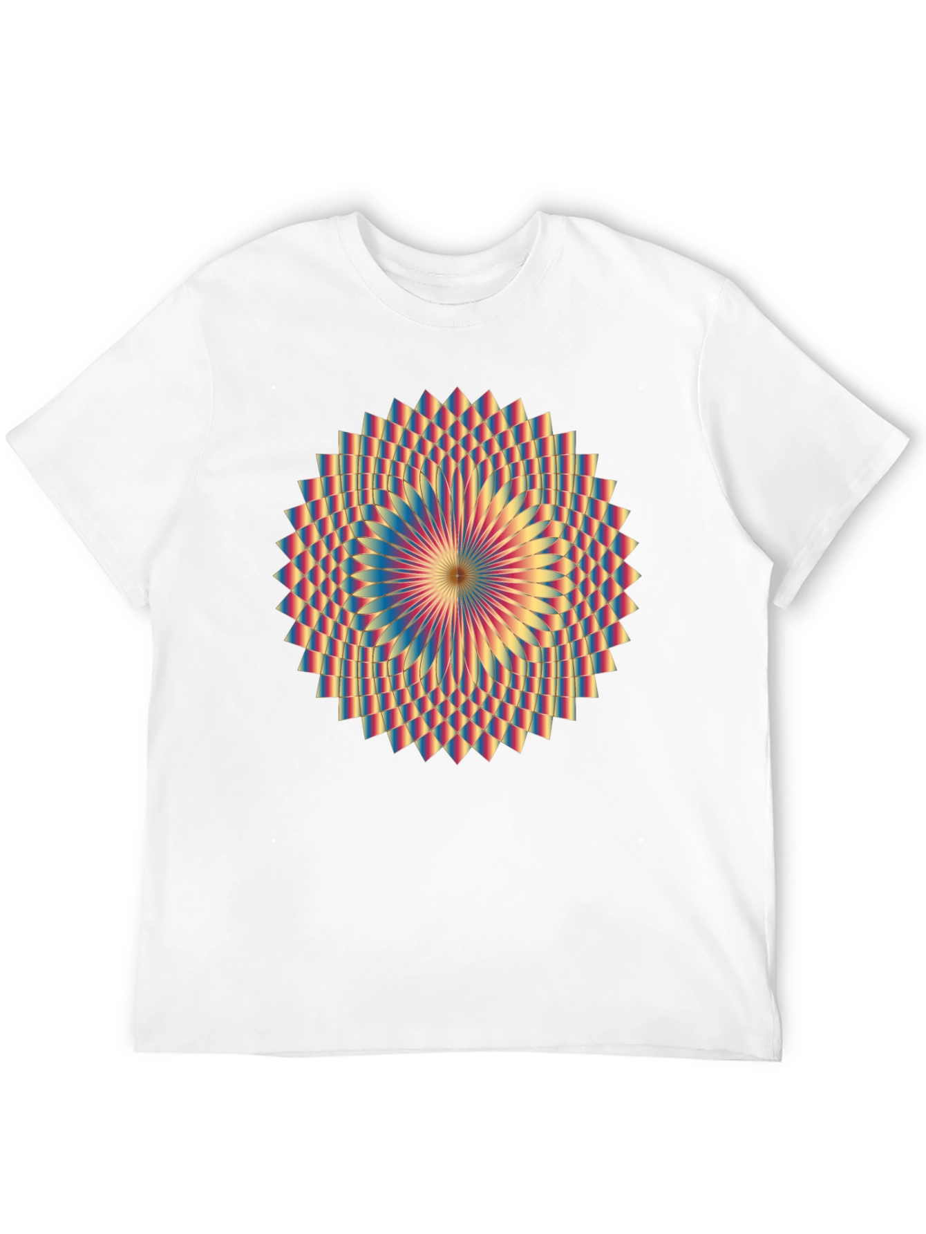 Black Geometric Mandala Graphic Tee - Black view 12