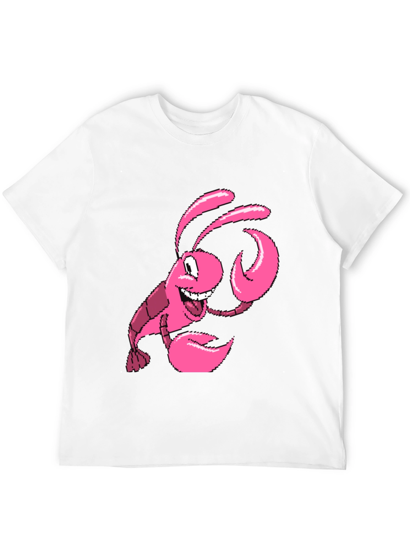 Black Pink Lobster Graphic Tee - Quirky Novelty T-Shirt view 12