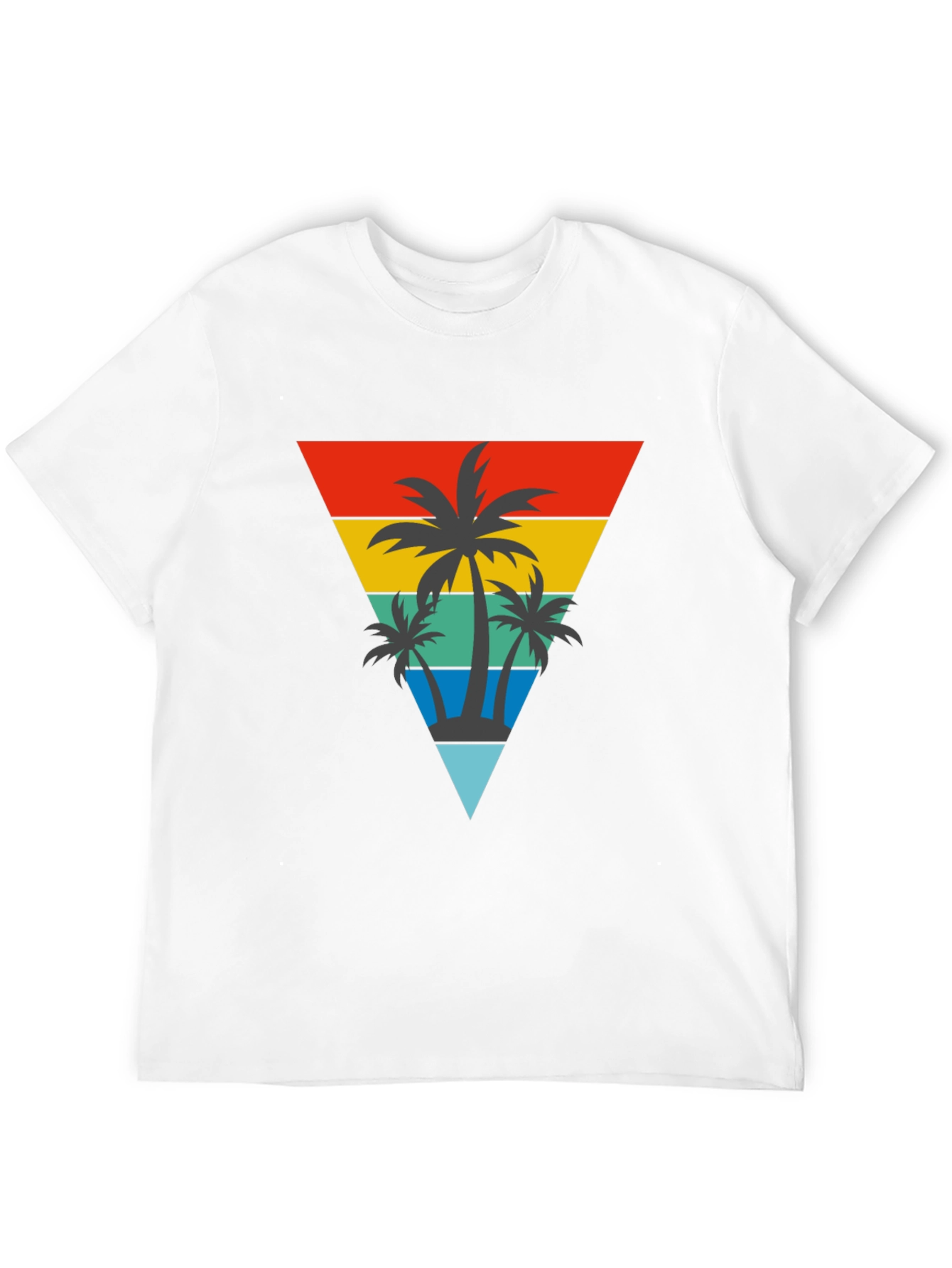 Black Retro Palm Tree Graphic T-Shirt view 12