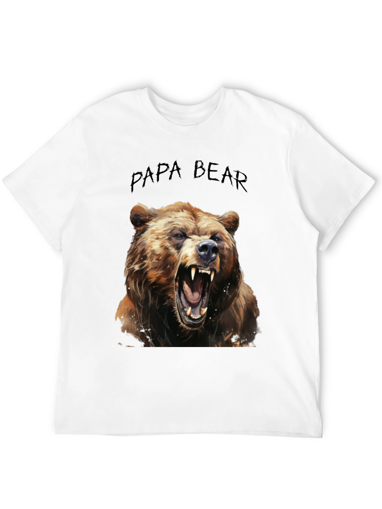 Black Papa Bear Graphic T-Shirt view 12