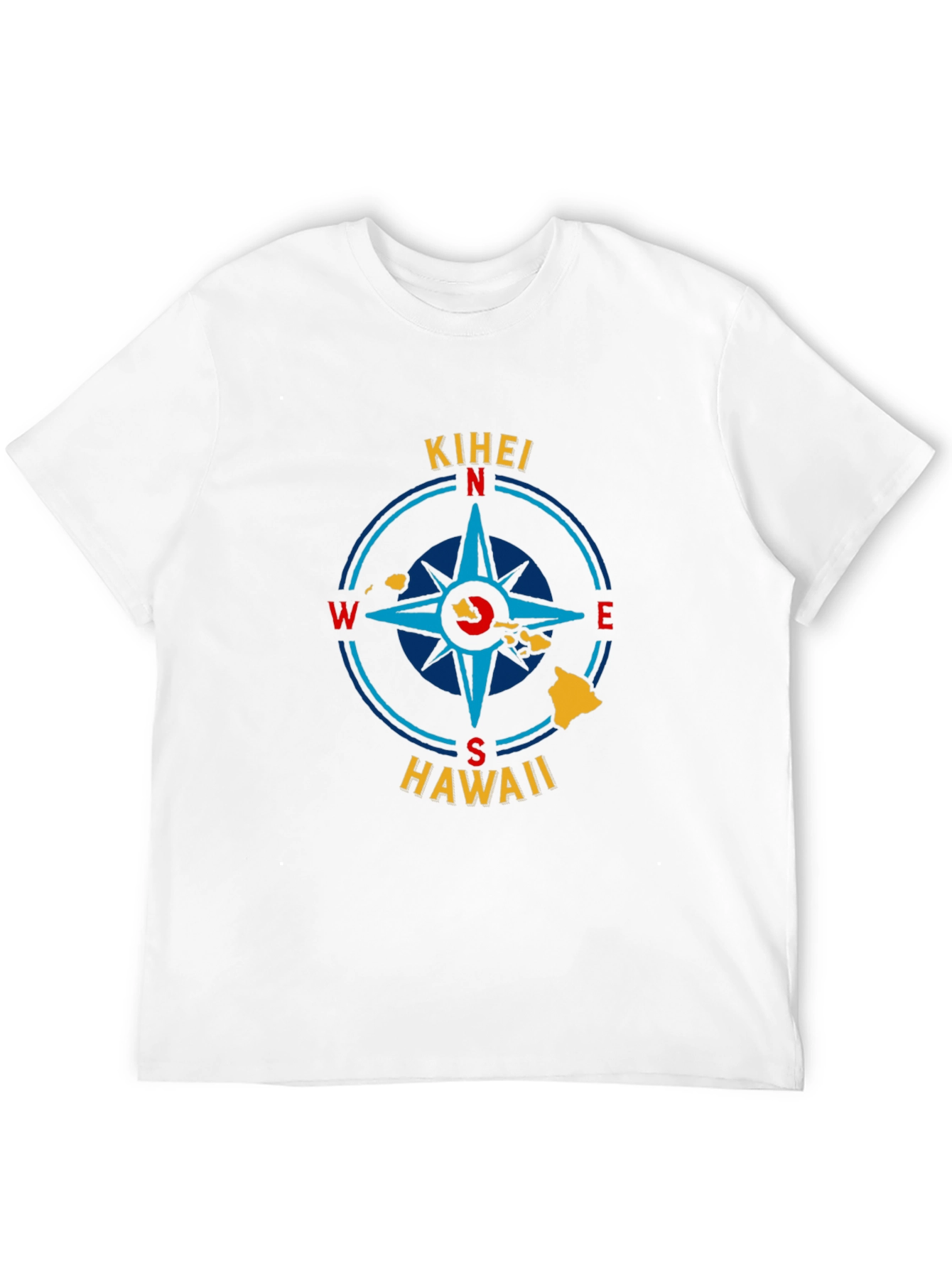 Black Kihei Hawaii Compass Graphic T-Shirt view 12