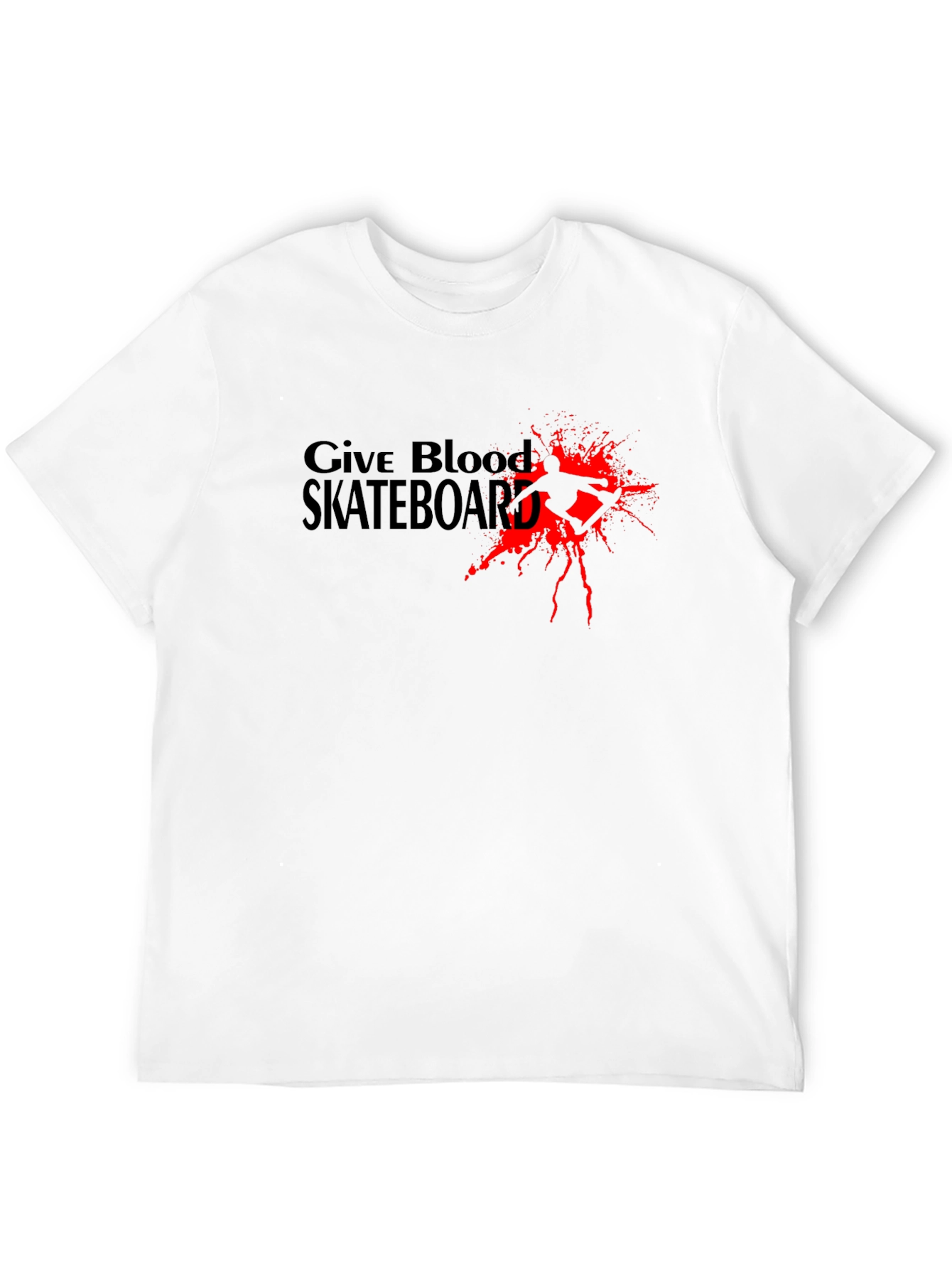 Black Give Blood Skateboard Graphic T-Shirt view 12
