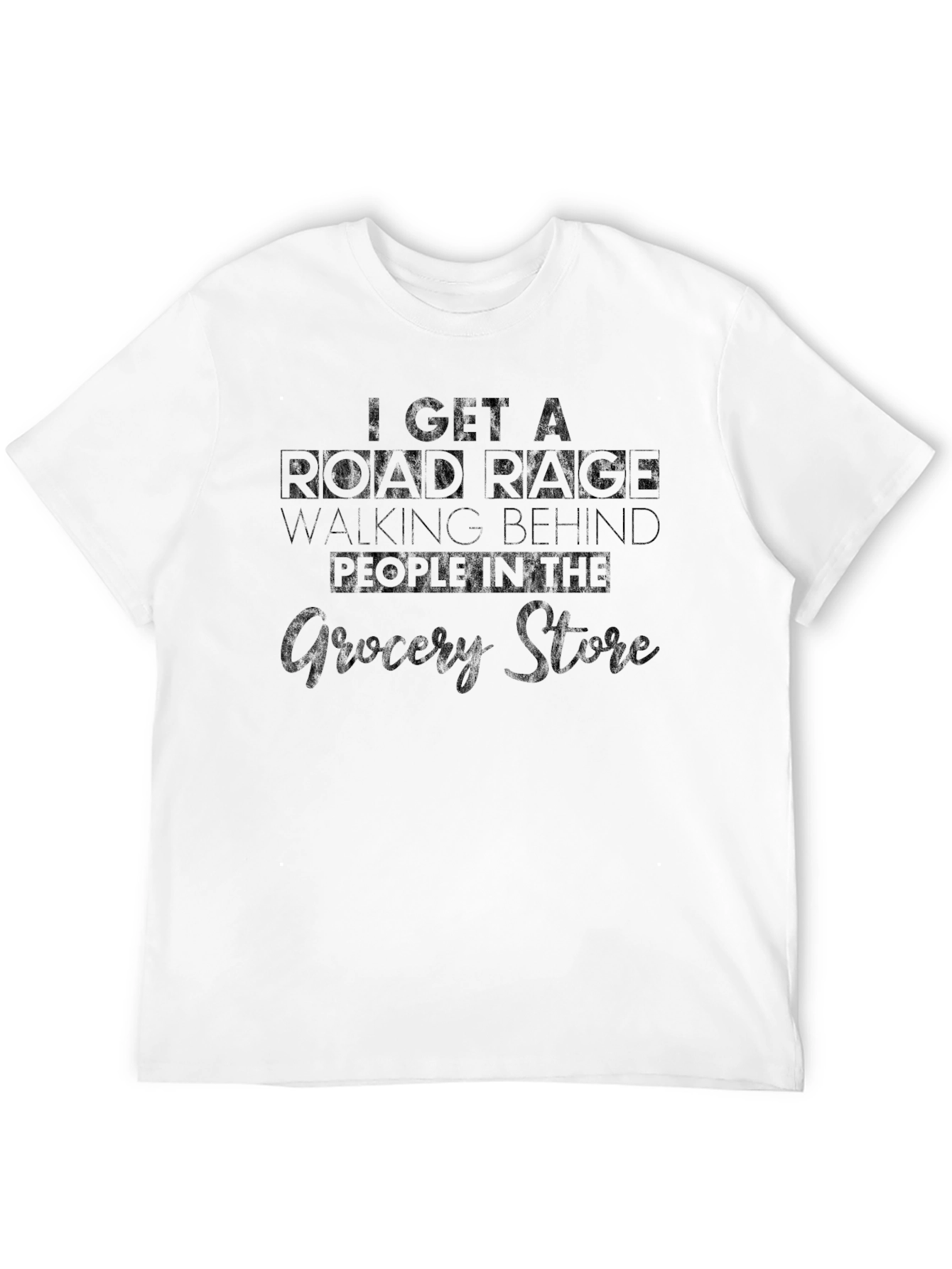 Black Road Rage Grocery Store T-Shirt - Black view 12