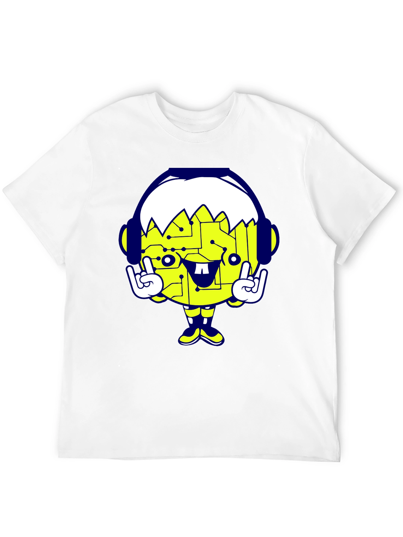 Black Cool Cartoon Graphic Black T-Shirt view 12