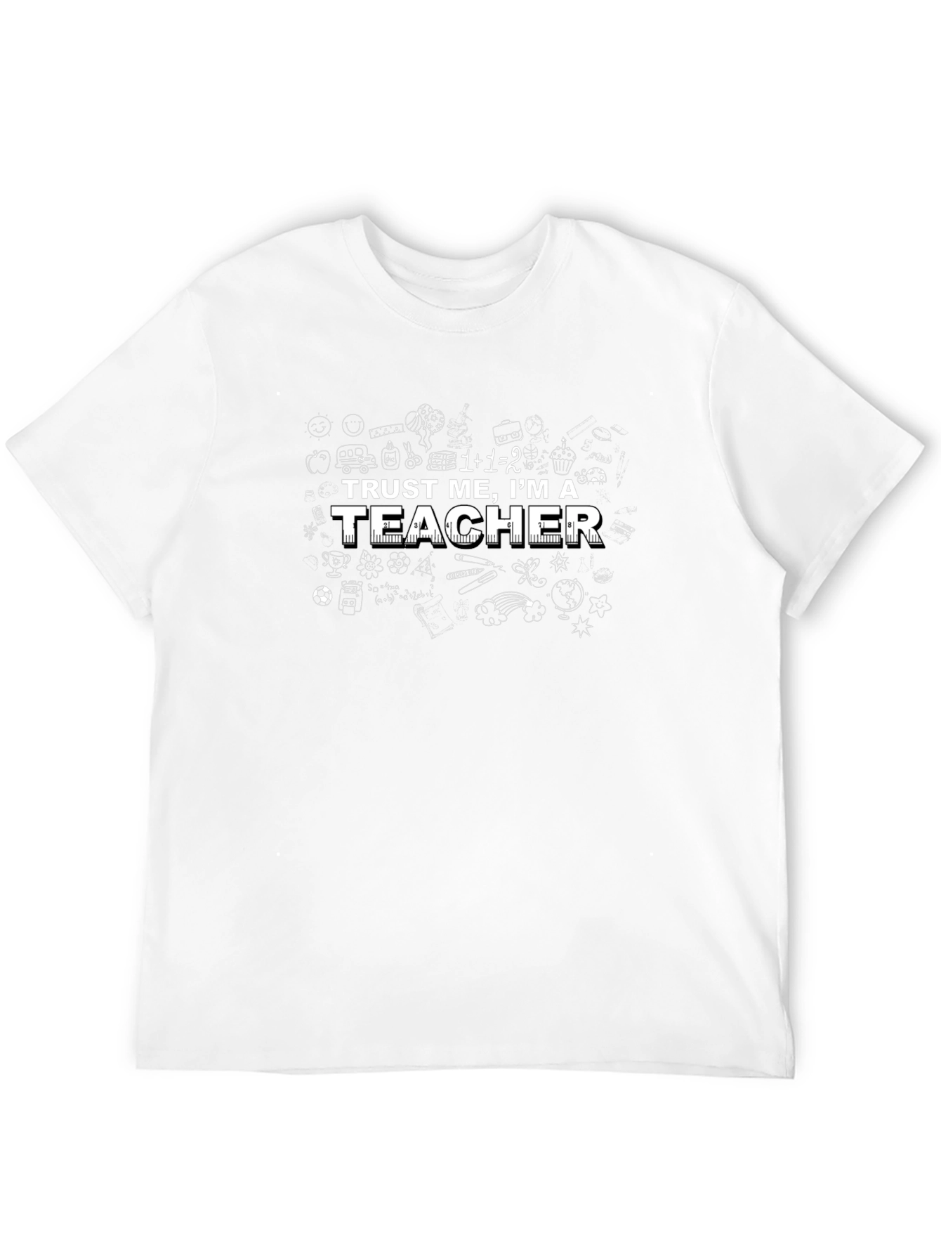 Black Trust Me, I'm A Teacher Graphic Tee - Black Cotton T-Shirt view 12
