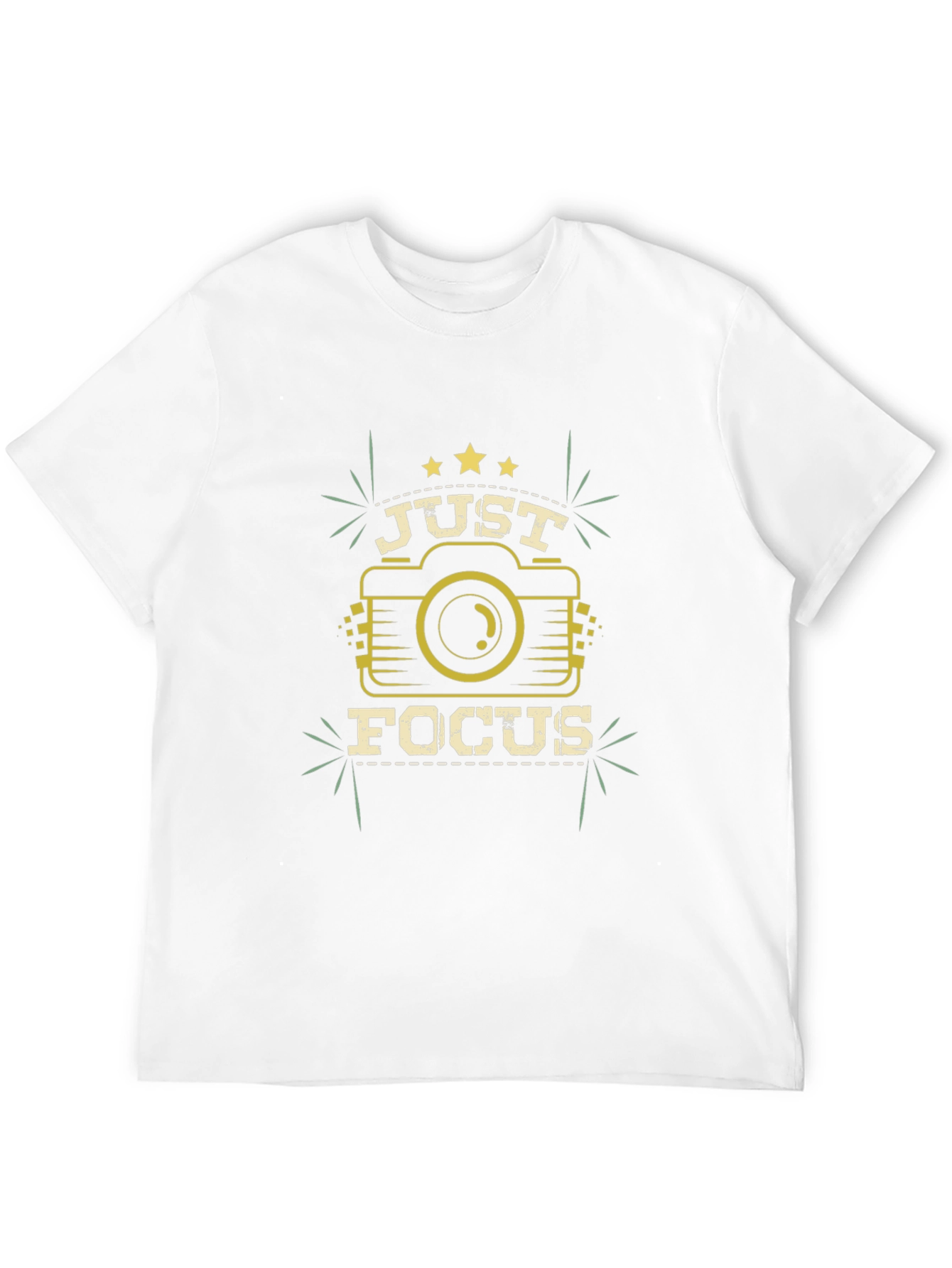 Black Just Focus Camera Graphic T-Shirt view 12