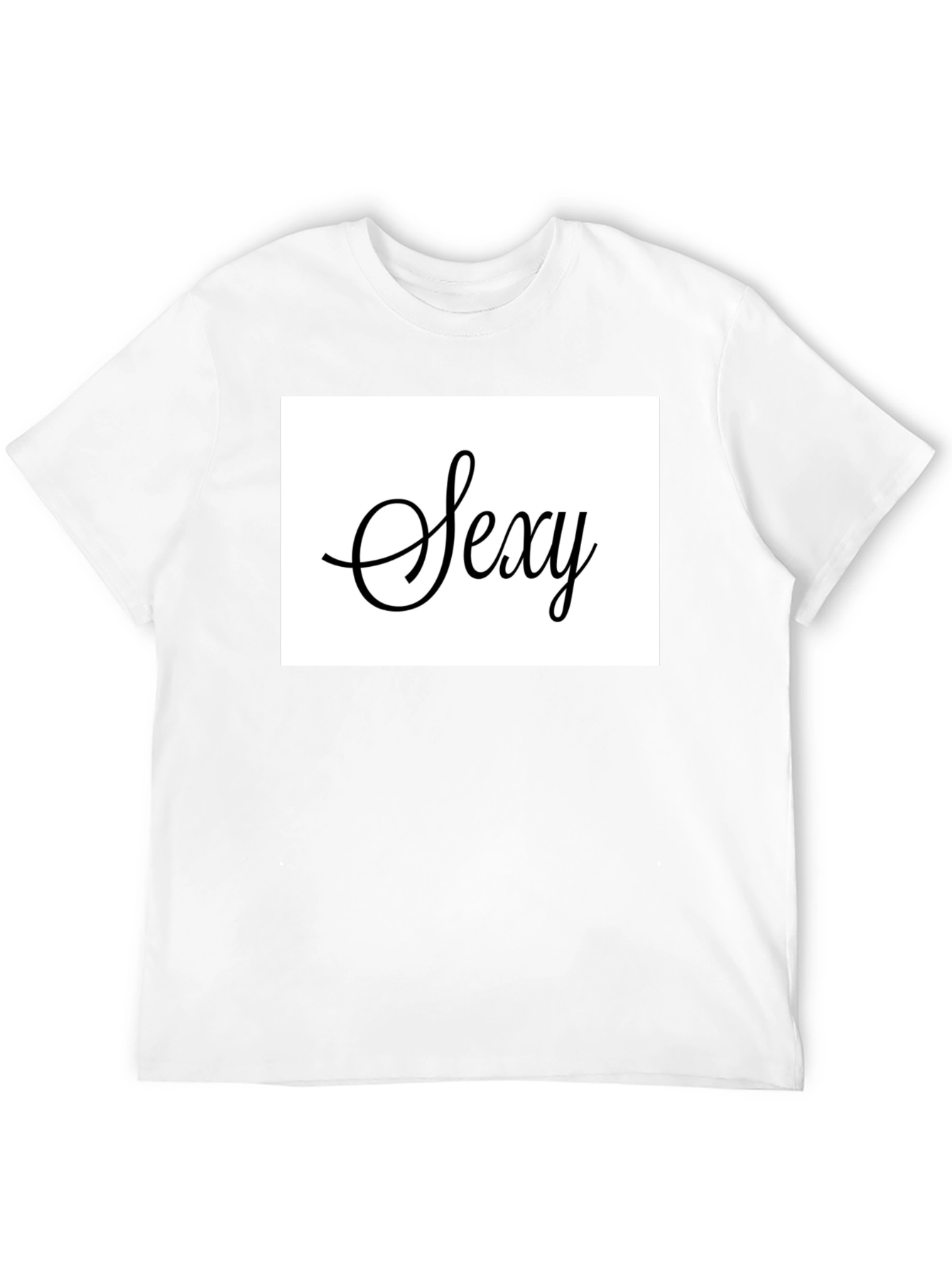 Black Sexy Graphic Tee - Men's Casual Black T-Shirt view 12