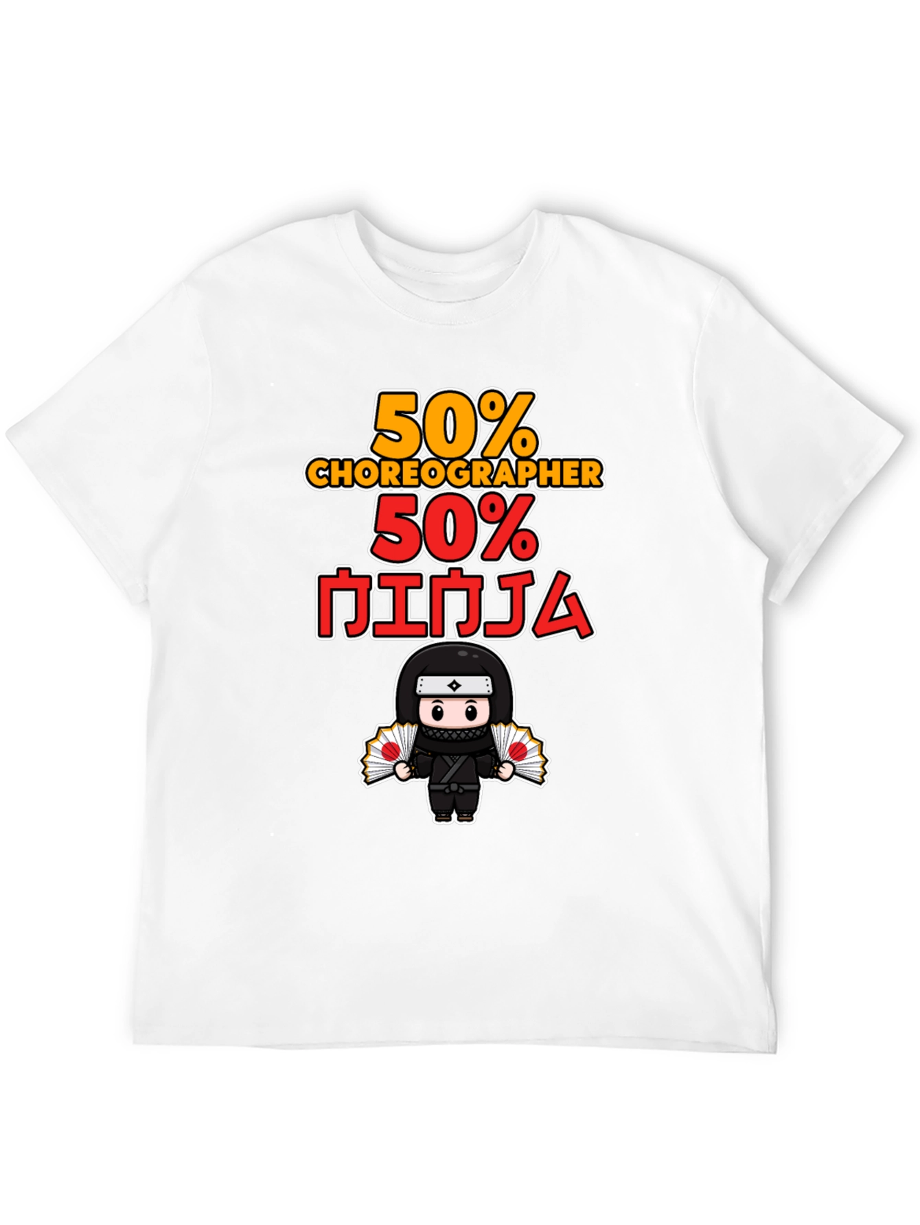 Black 50% Choreographer 50% Ninja Graphic T-Shirt view 12