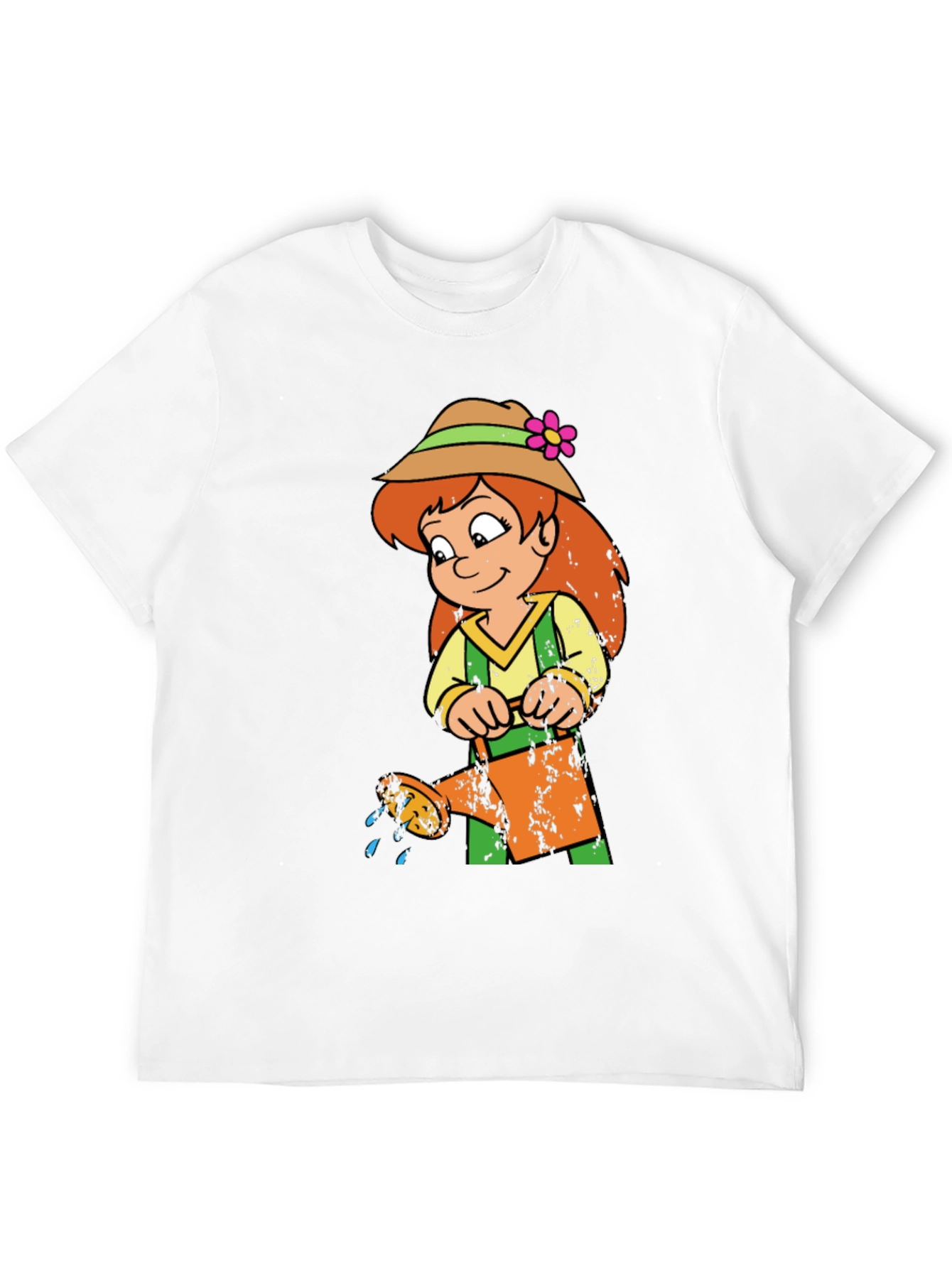 Black Cartoon Gardener Graphic T-Shirt view 12