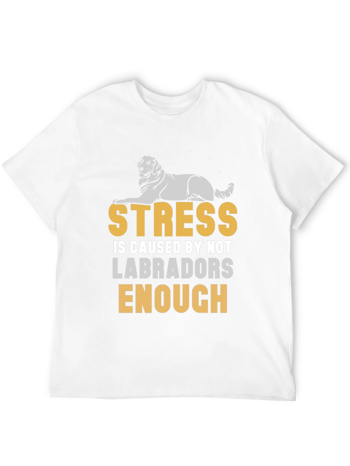 Black Stress Less Labradors T-Shirt view 12