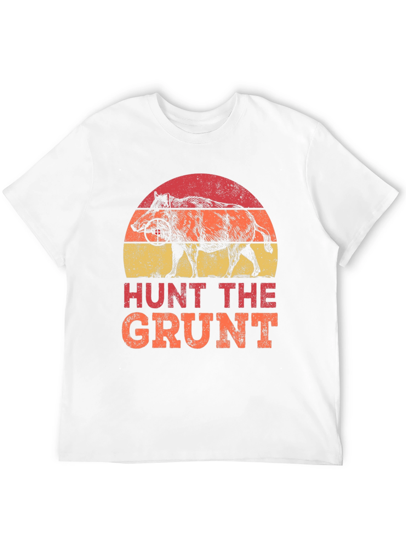 Black Hunt the Grunt T-Shirt - Wild Boar Hunter Tee view 12