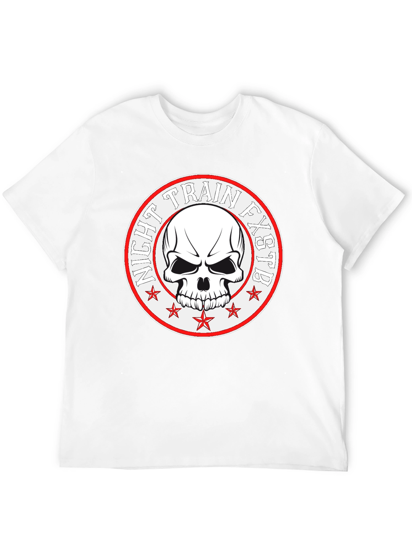 Black Night Train FXSTB Skull Graphic T-Shirt view 12