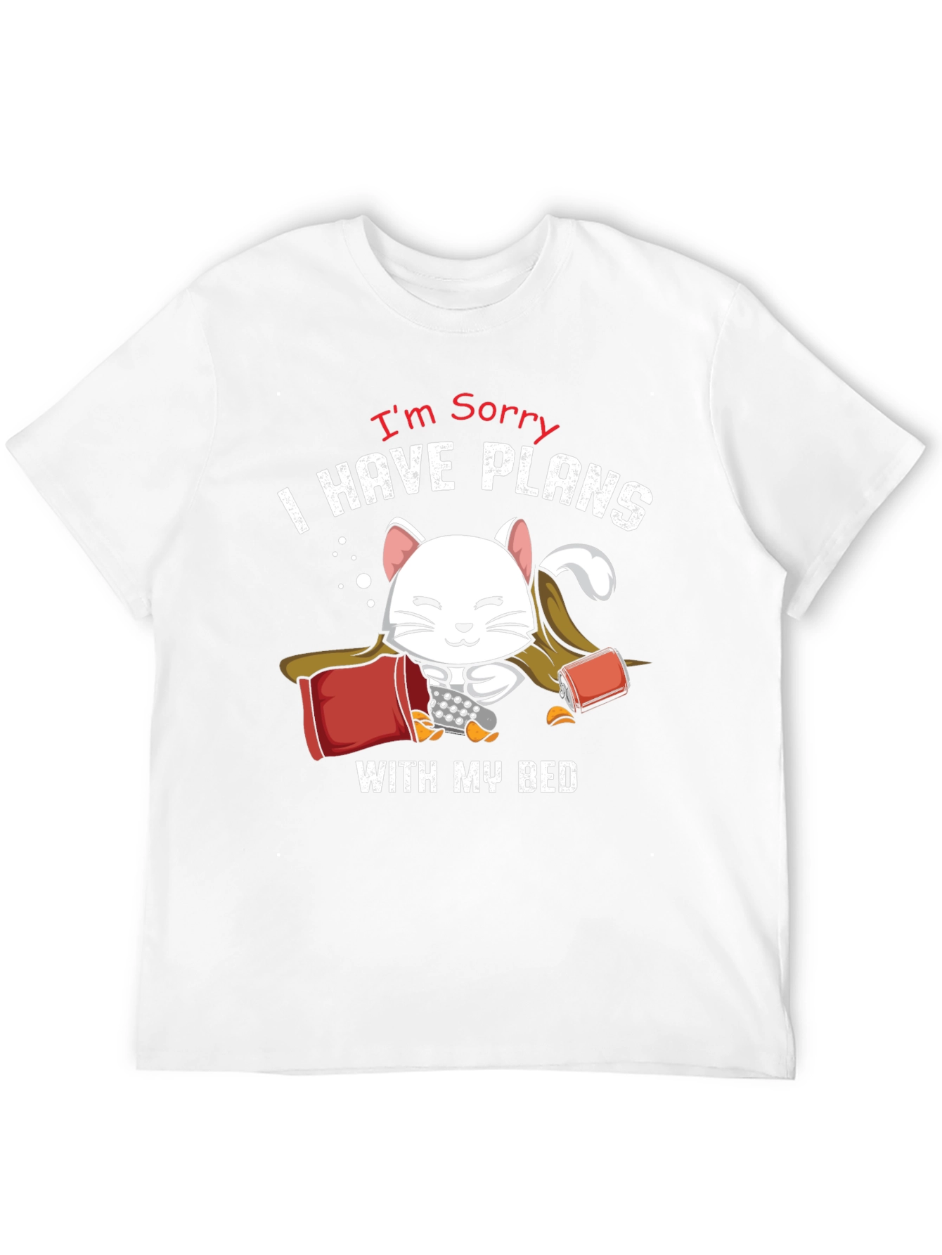 Black Funny Cat Bed Plans T-Shirt - Novelty Graphic Tee view 12