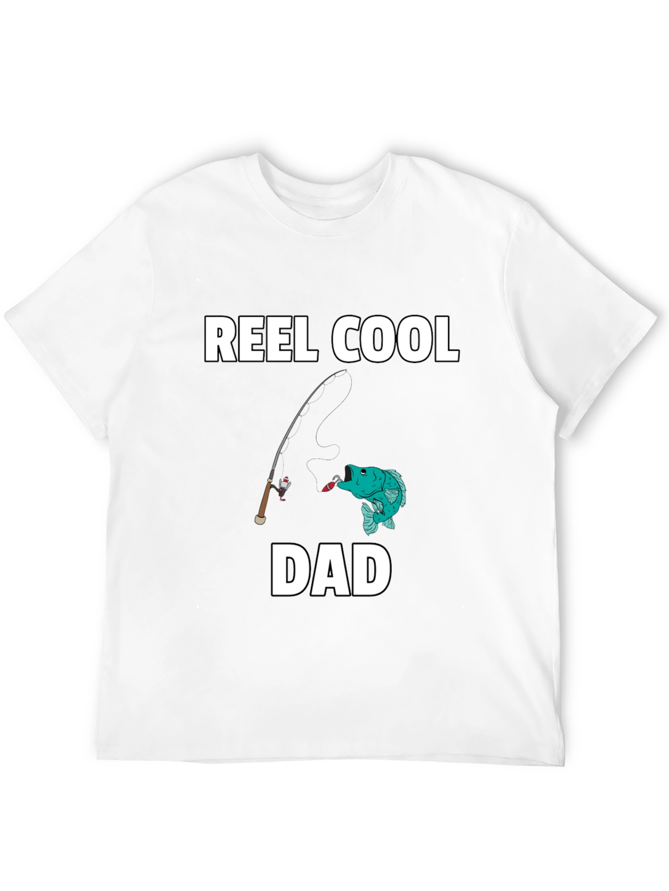 Black Reel Cool Dad T-Shirt - Fishing Graphic Tee view 12
