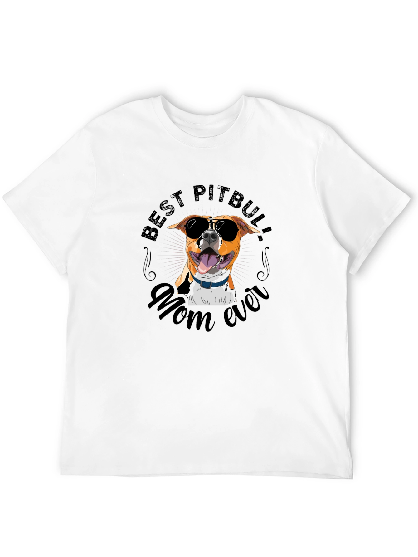 Black Best Pitbull Mom Ever T-Shirt view 12