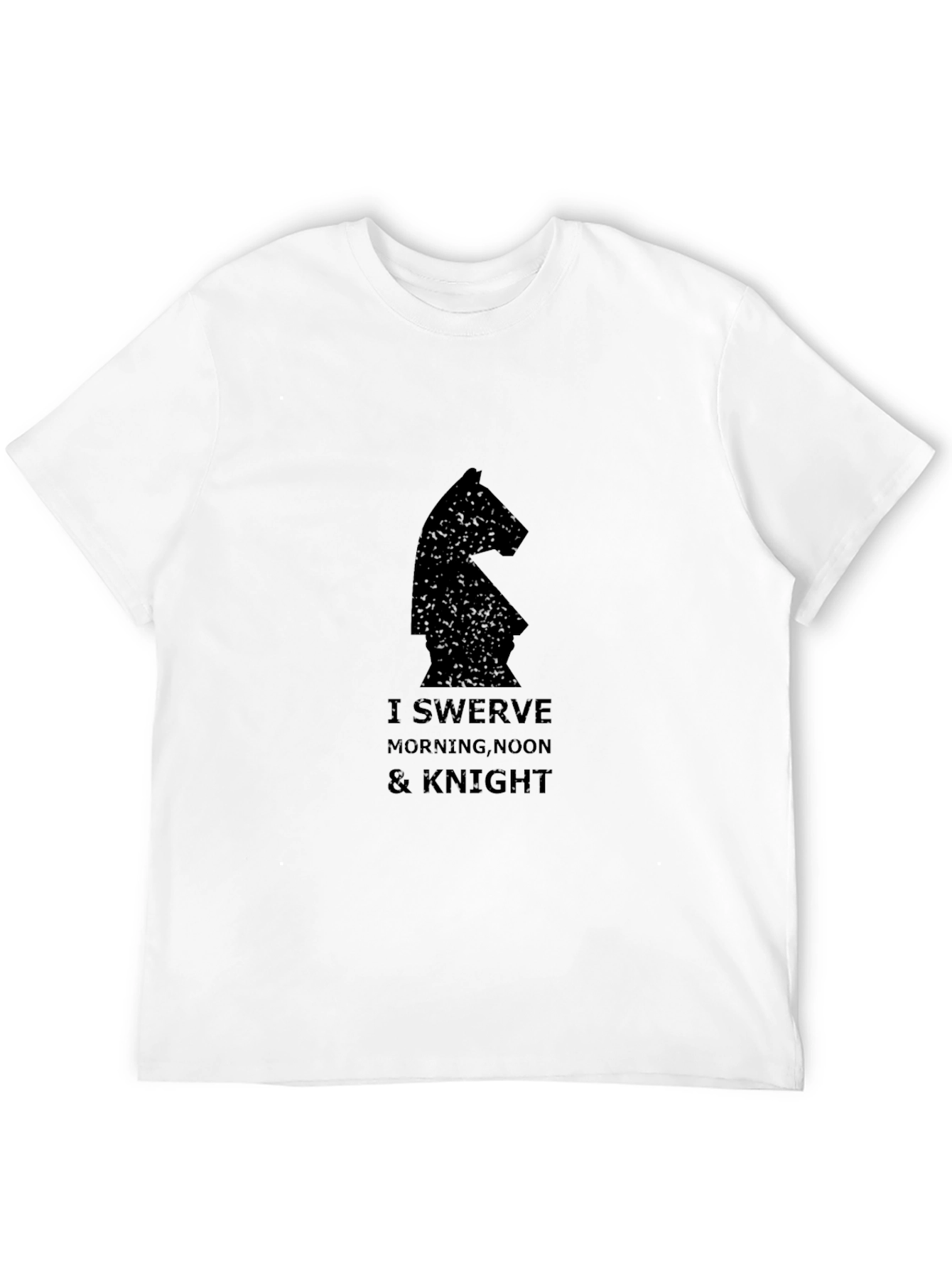 Black I Swerve Knight T-Shirt - Chess Graphic Tee view 12