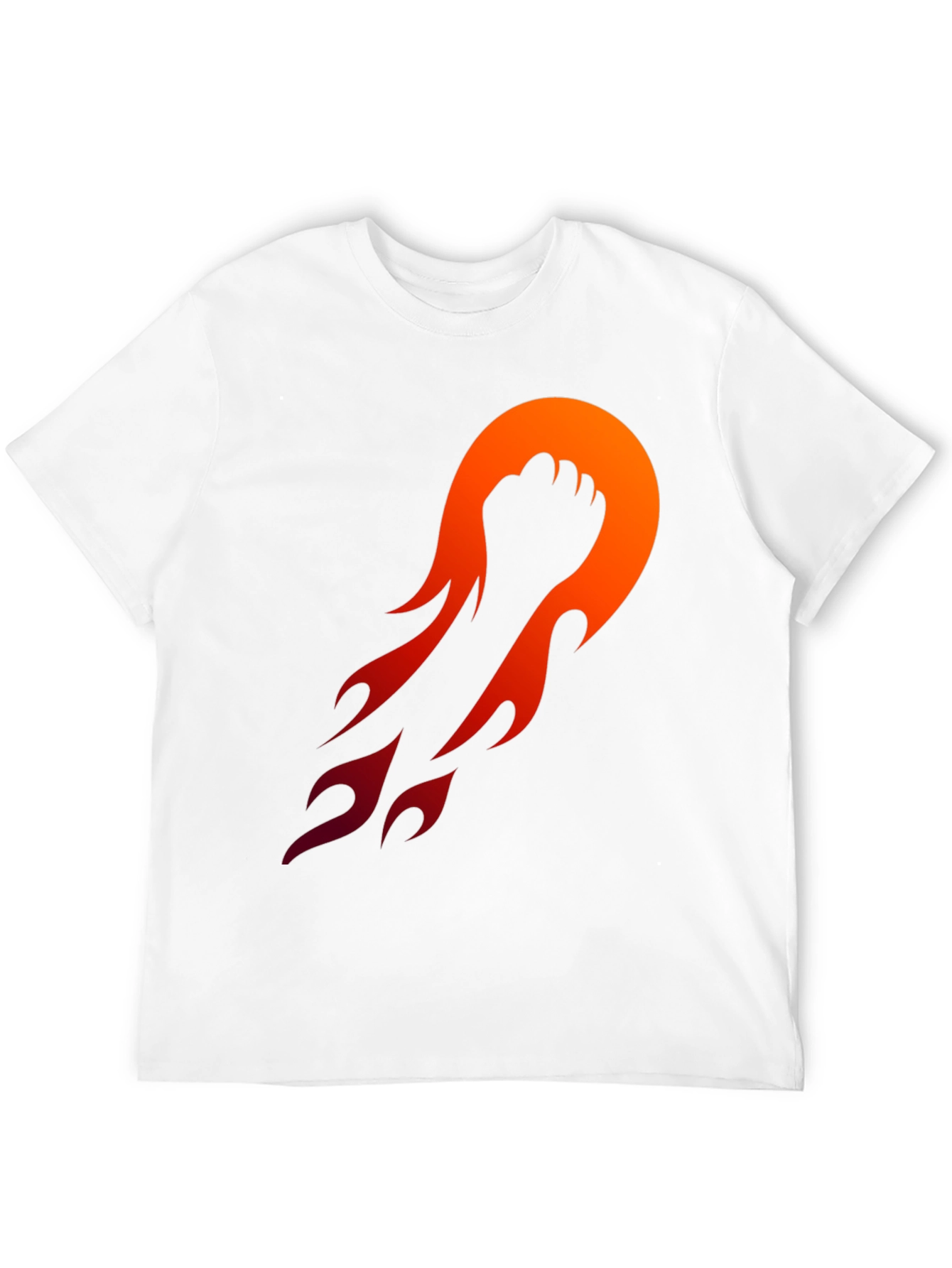 Black Fiery Fist Graphic Tee - Black Cotton Blend view 12