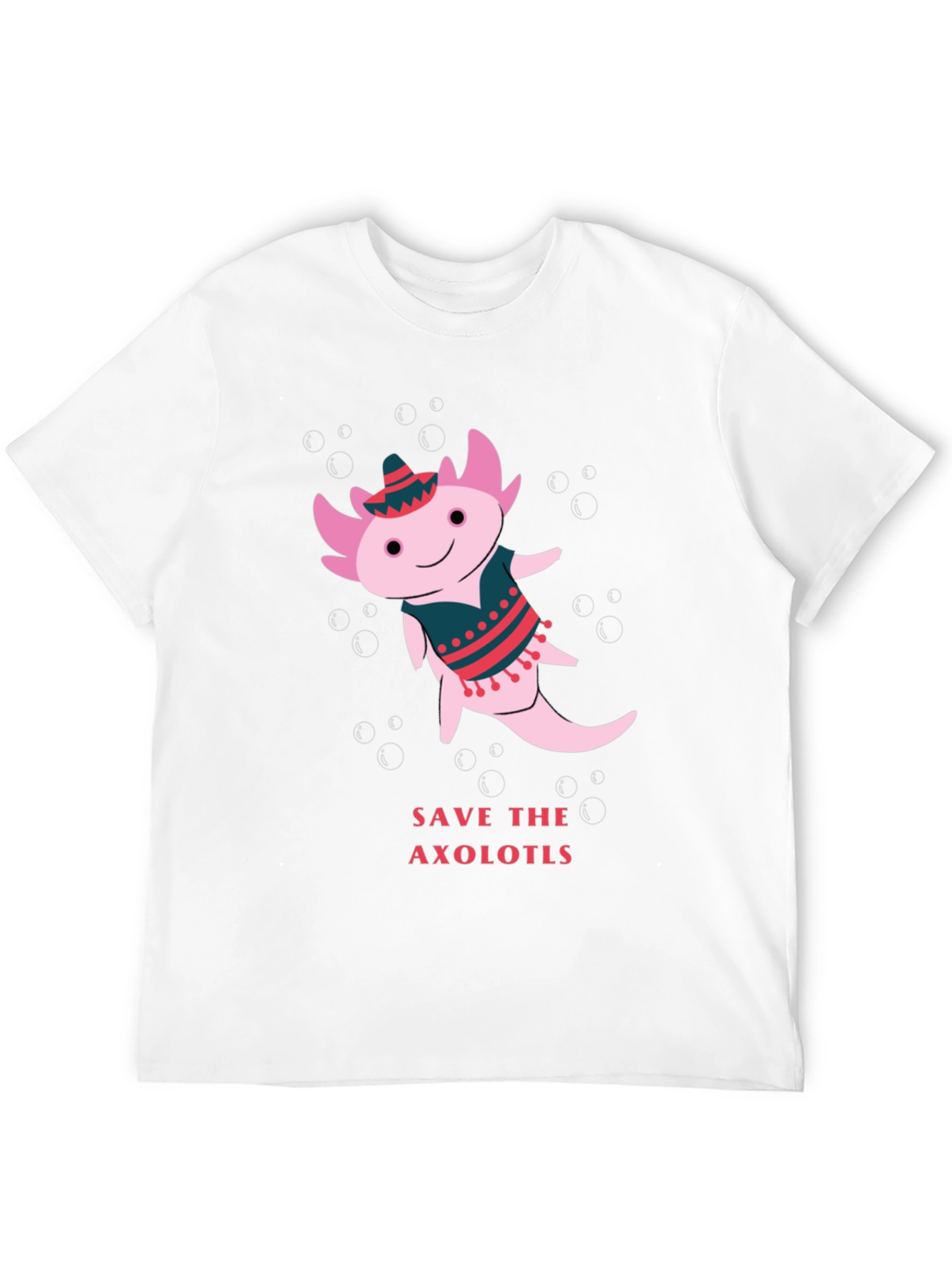 Black Save the Axolotls T-Shirt view 12