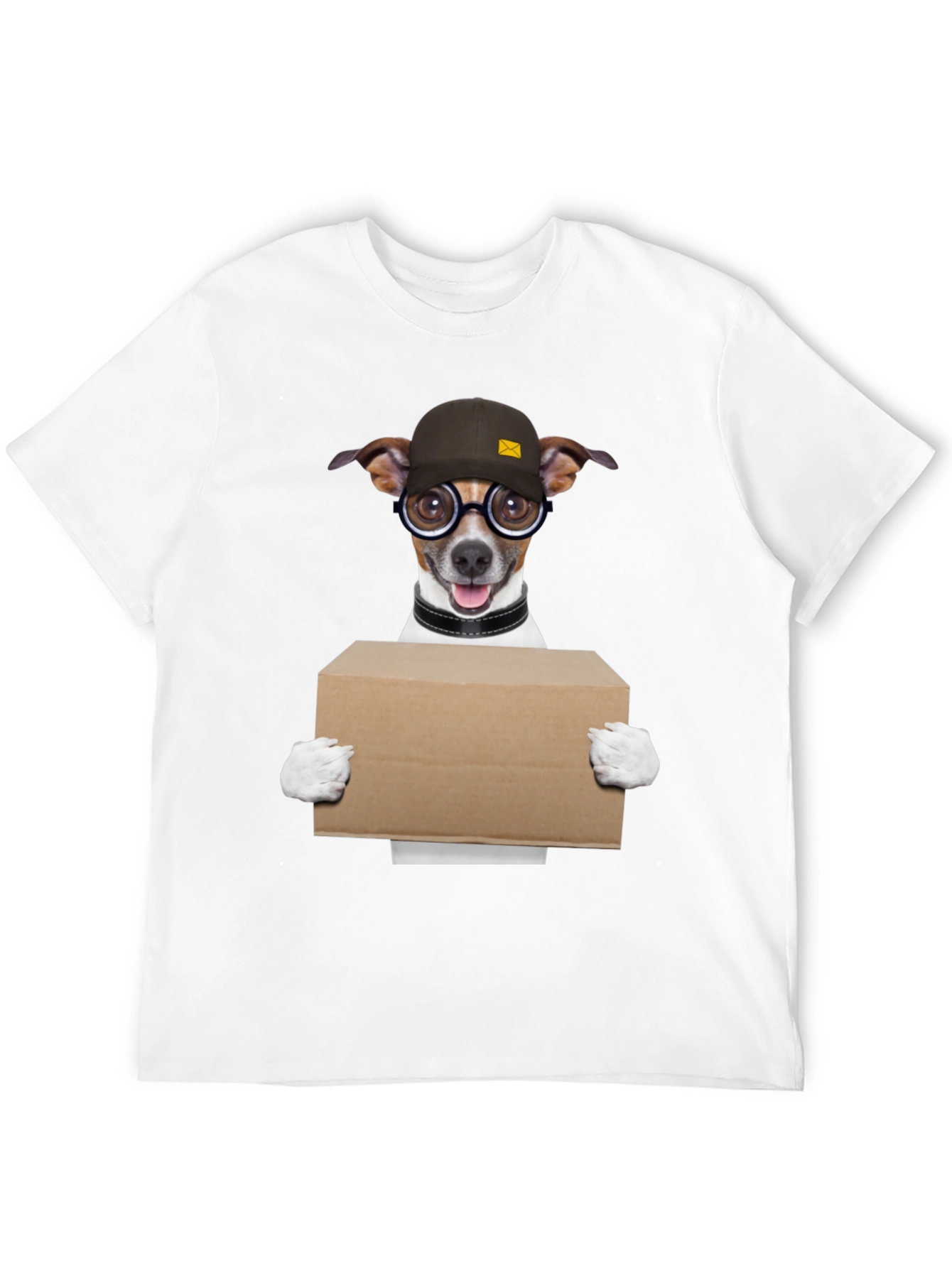 Black Dog Mailman Graphic Tee - Novelty T-Shirt view 12