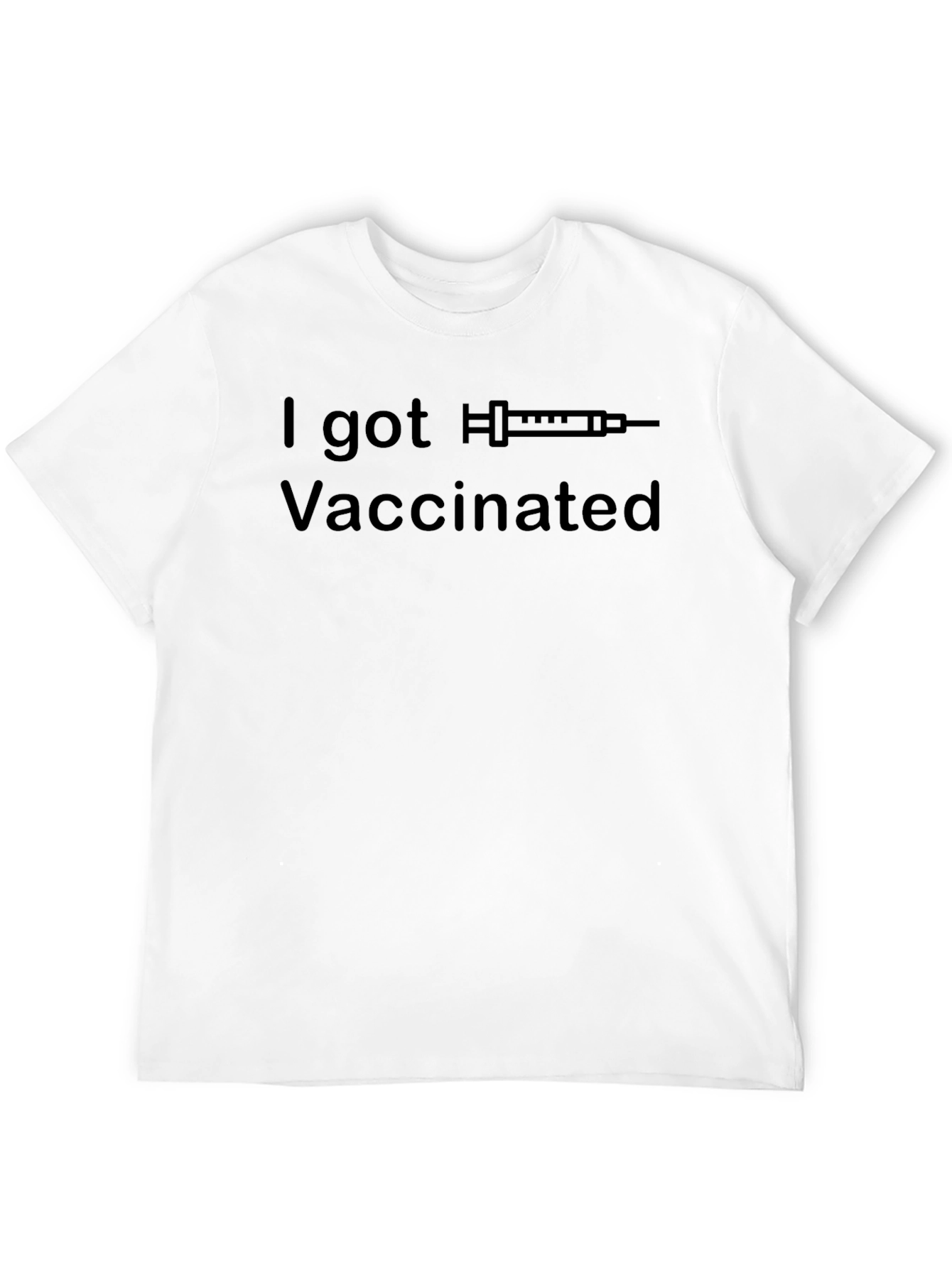 Black I Got Vaccinated T-Shirt - Black Tee view 12