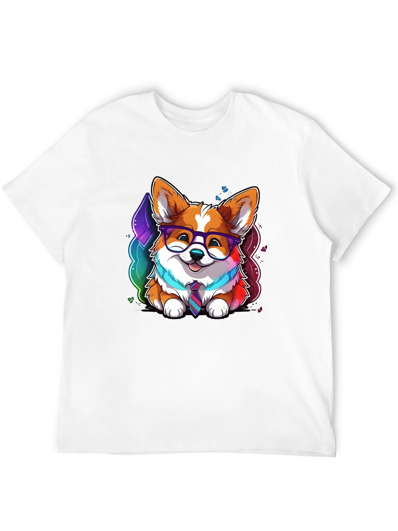 Black Corgi in Glasses T-Shirt view 12