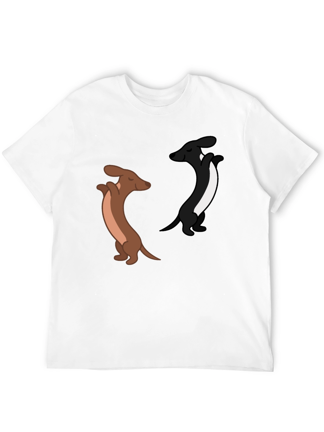 Black Dancing Dachshund Graphic Tee - Black Cotton Blend view 12