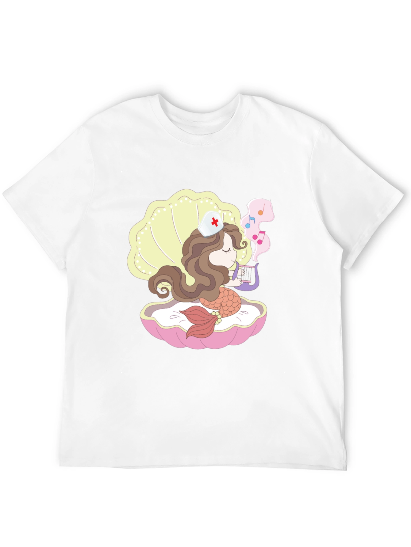 Black Mermaid Nurse T-Shirt view 12