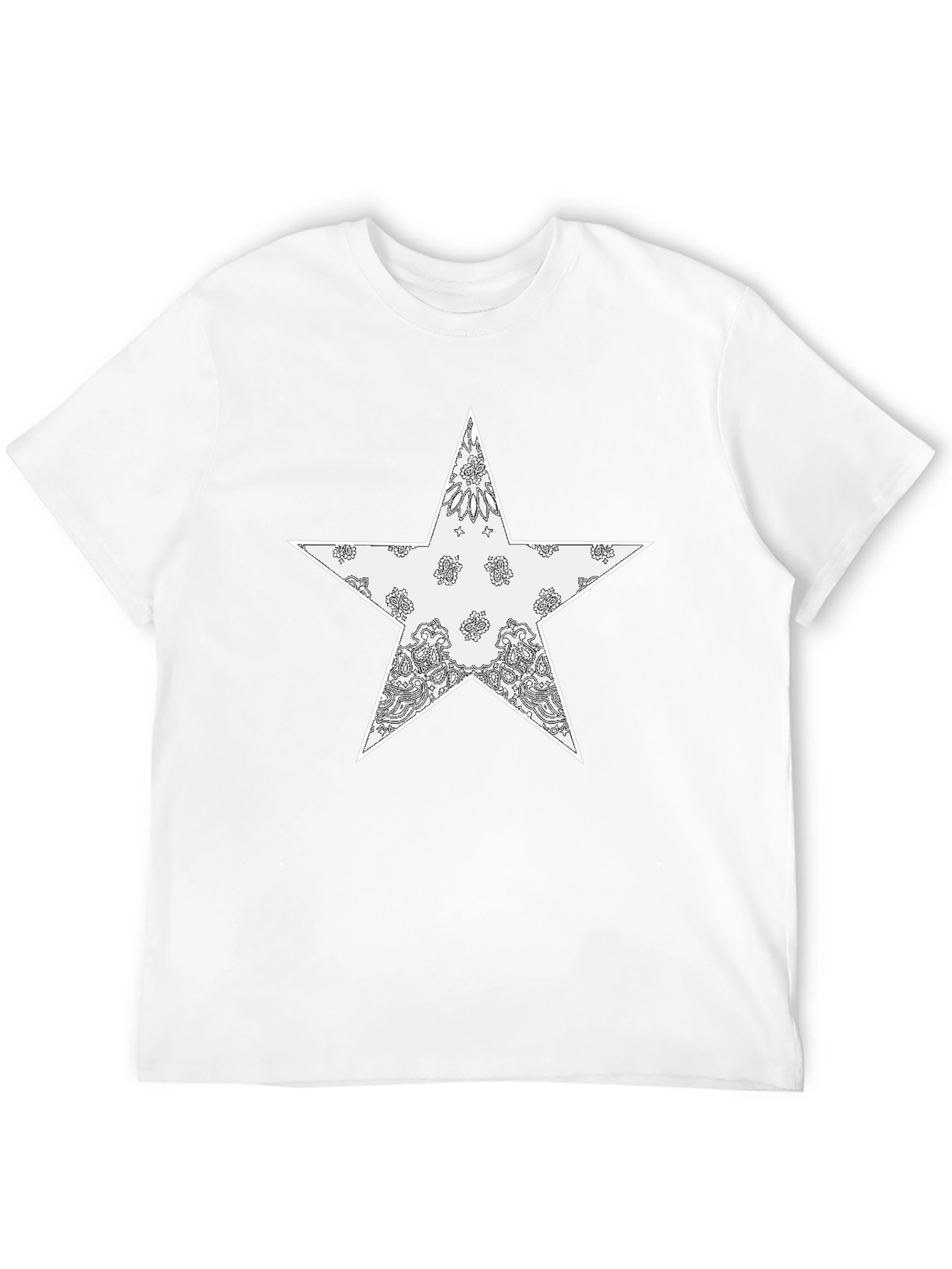 Black Bandana Star Graphic Tee - Black view 12