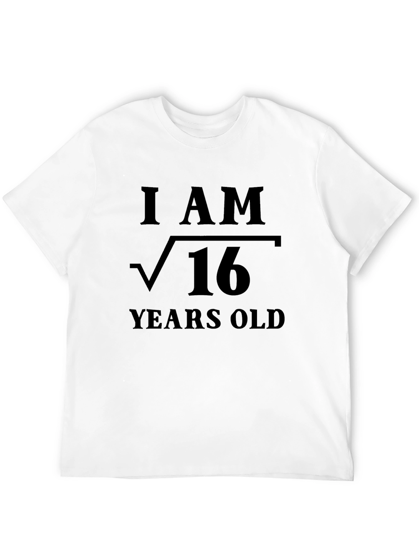 Black I Am Root 16 Years Old T-Shirt, Math Birthday Tee view 12