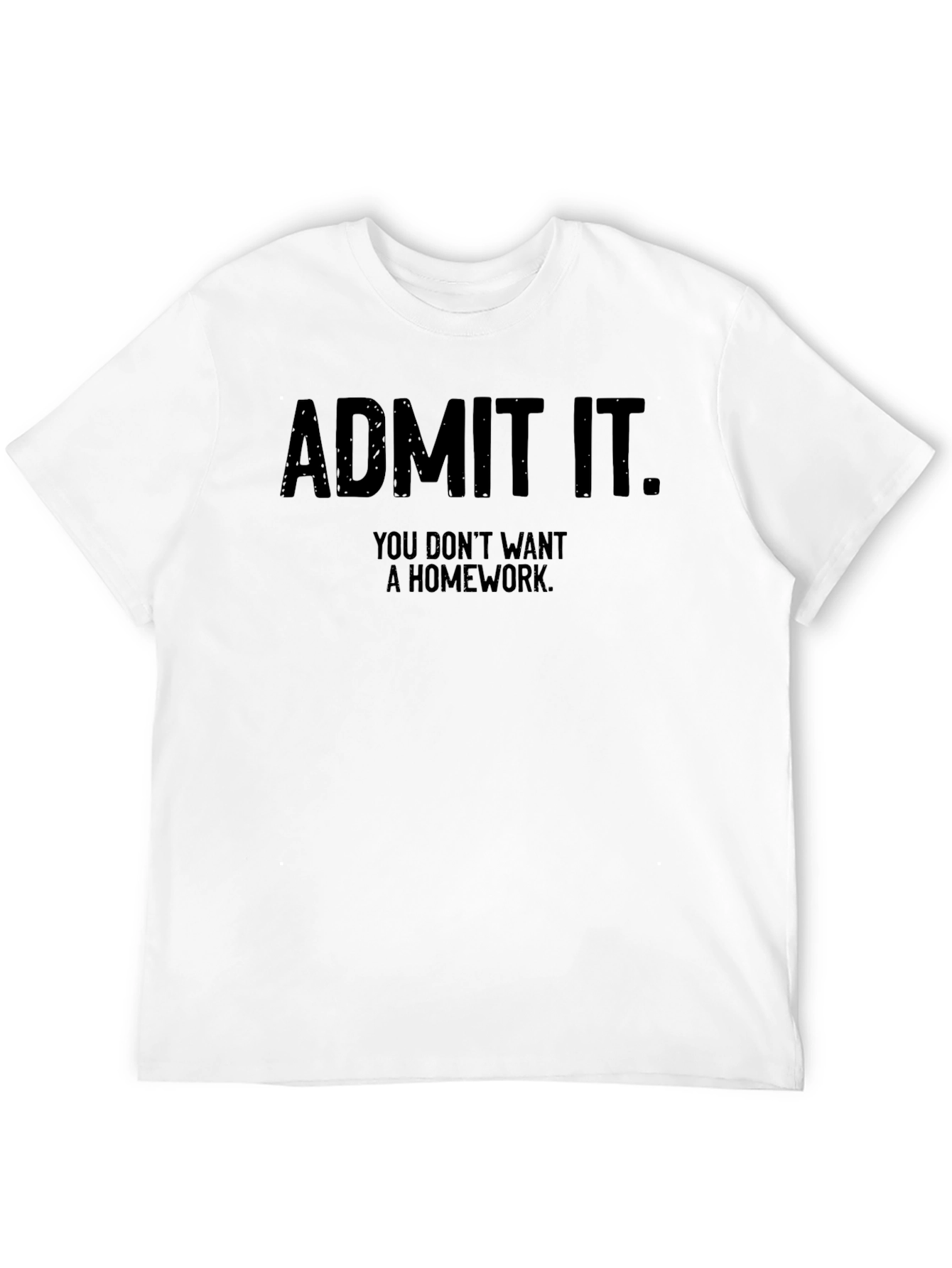 Black Admit It Homework T-Shirt view 12
