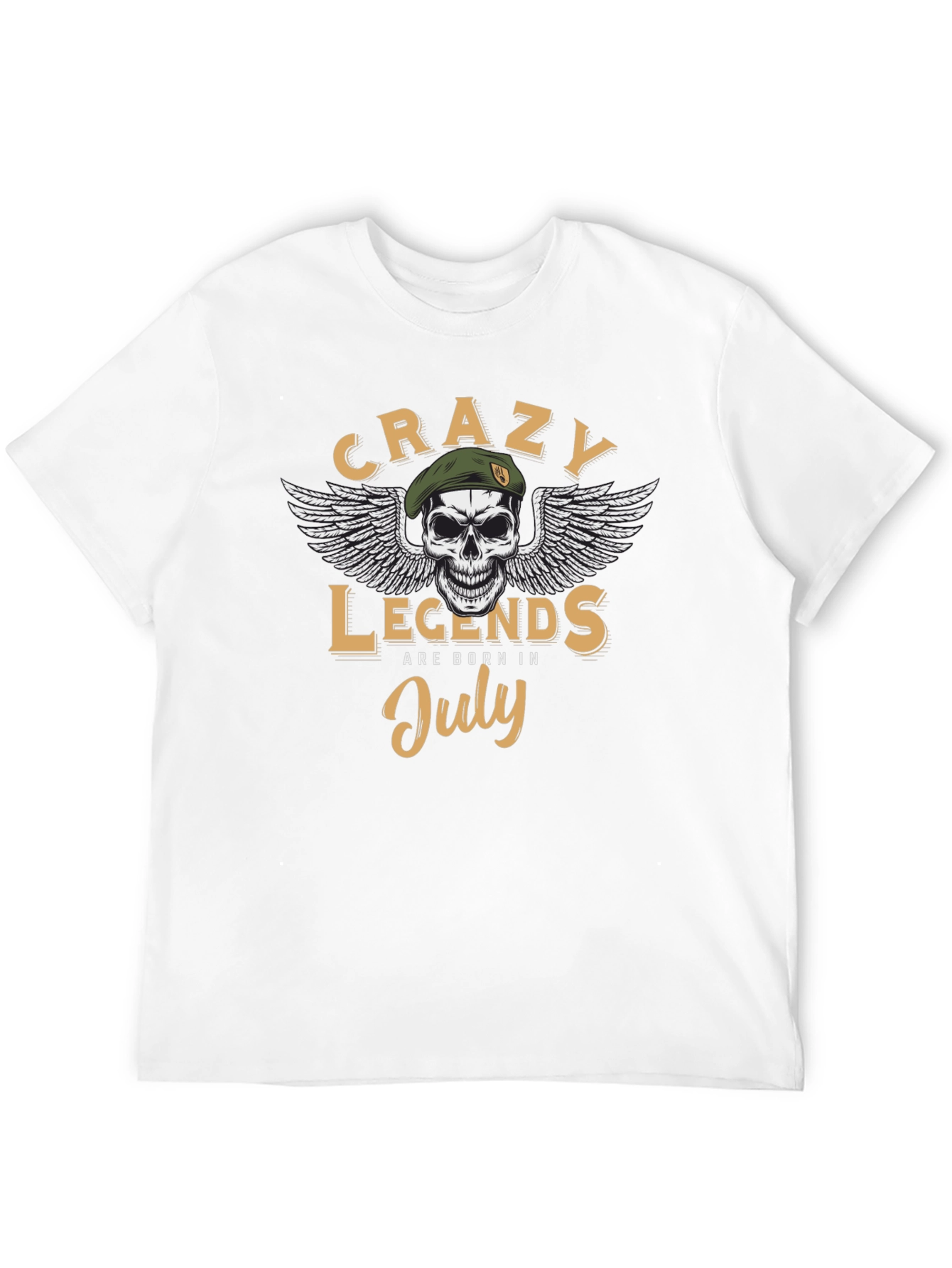 Black Crazy Legends Born in July T-Shirt view 12