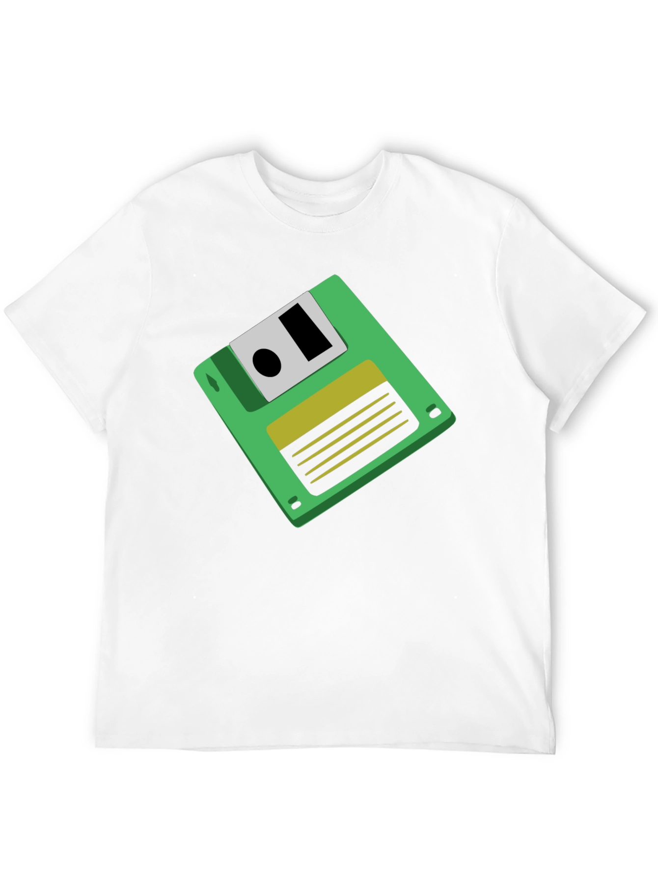 Retro Floppy Disk Graphic Tee - Black Unisex T-Shirt - 12