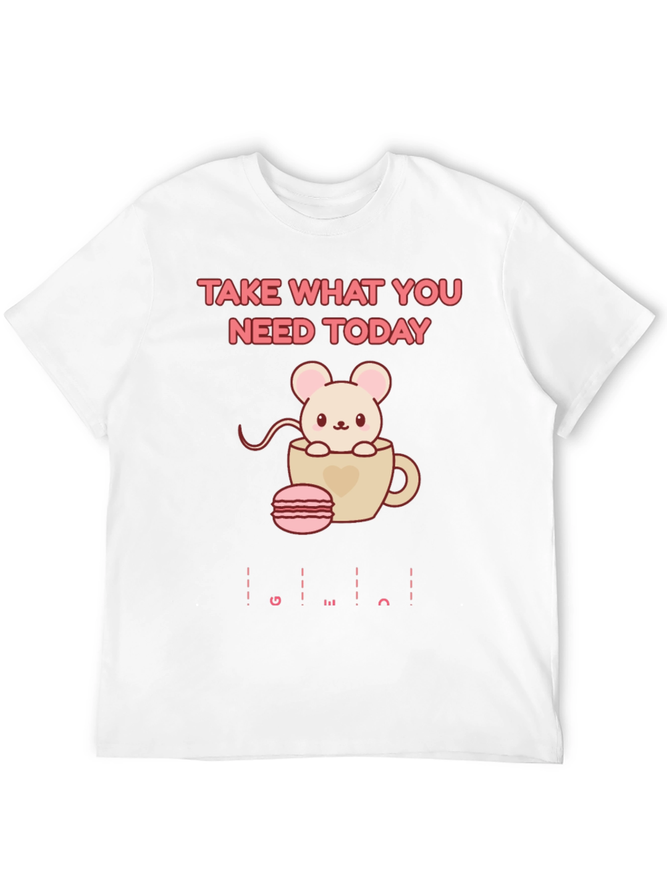 Black Cute Mouse in Cup T-Shirt - Take What You Need view 12