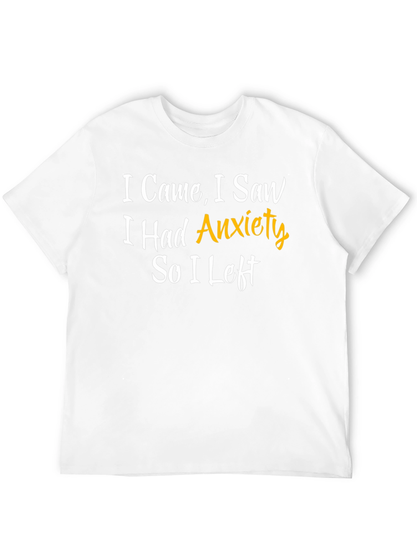 Black Anxiety Humor T-Shirt view 12