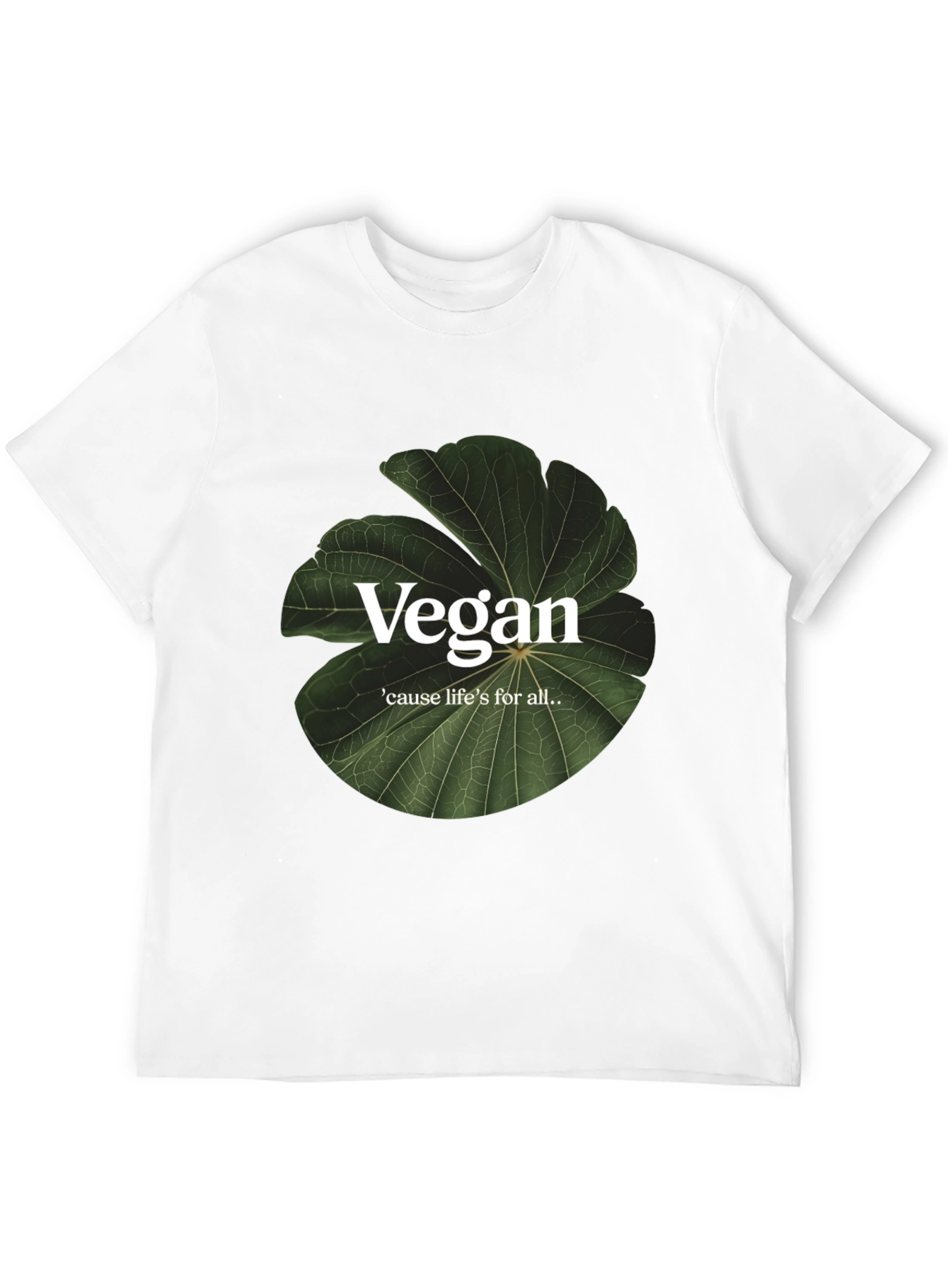 Black Vegan Life T-Shirt - Cause Life's For All - Plant-Based Style view 12