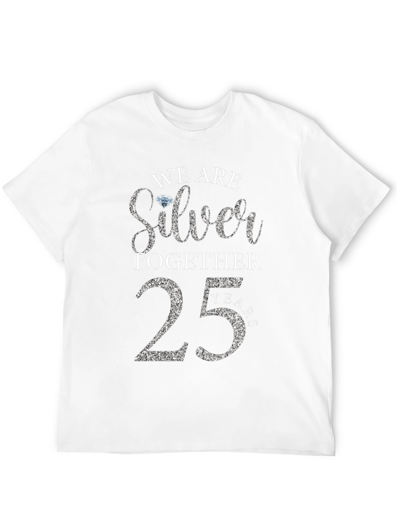 Black Silver Anniversary 25 Years T-Shirt view 12