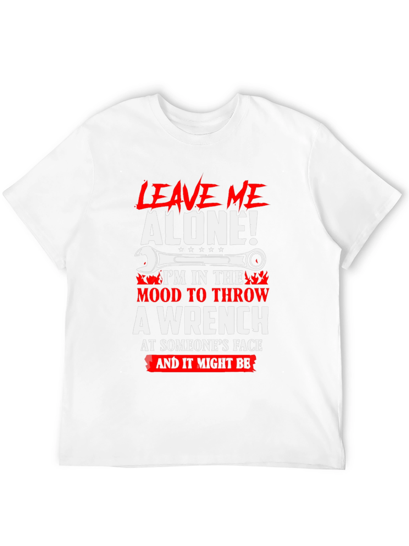 Black Leave Me Alone Wrench T-Shirt view 12