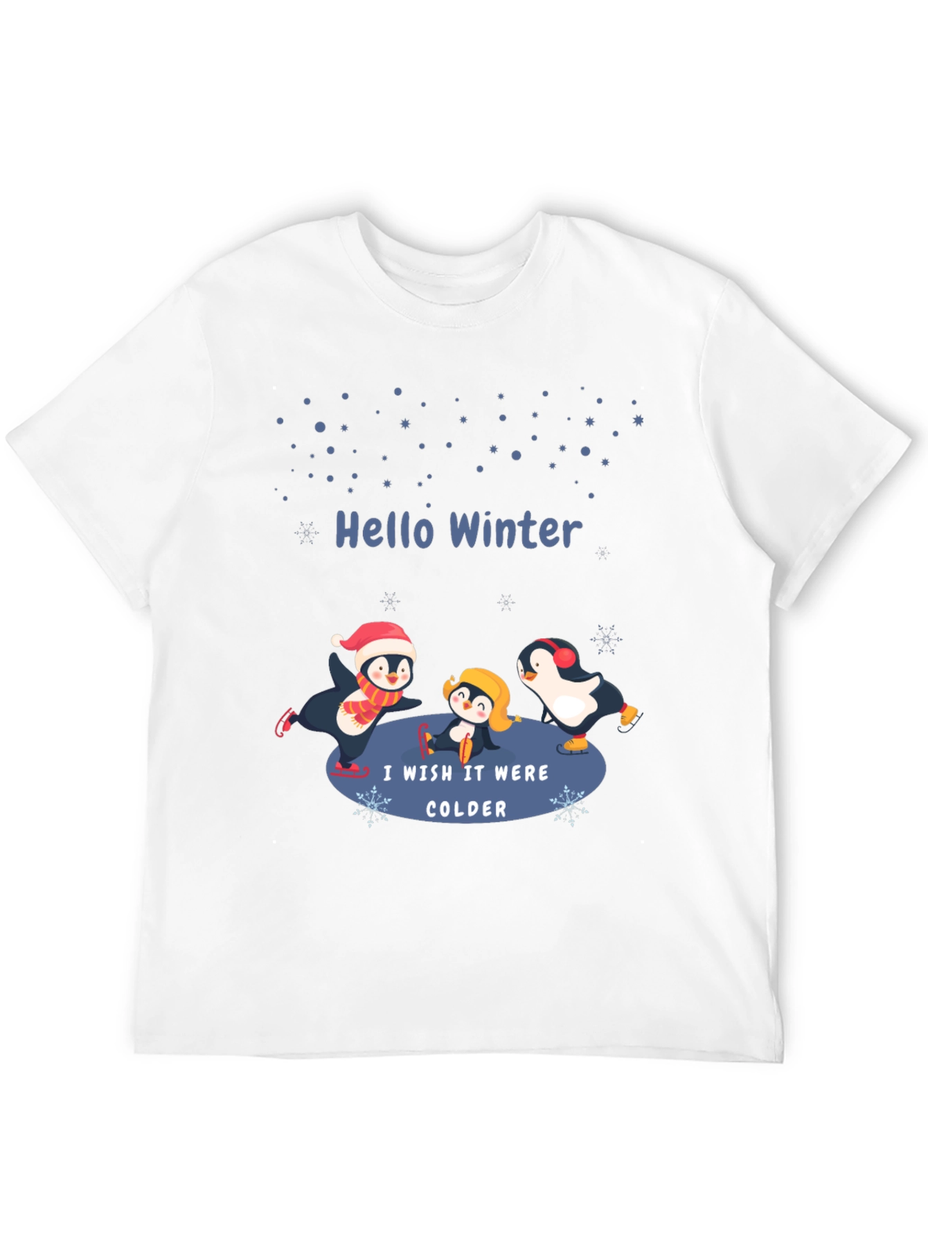 Black Winter Penguin Graphic T-Shirt view 12
