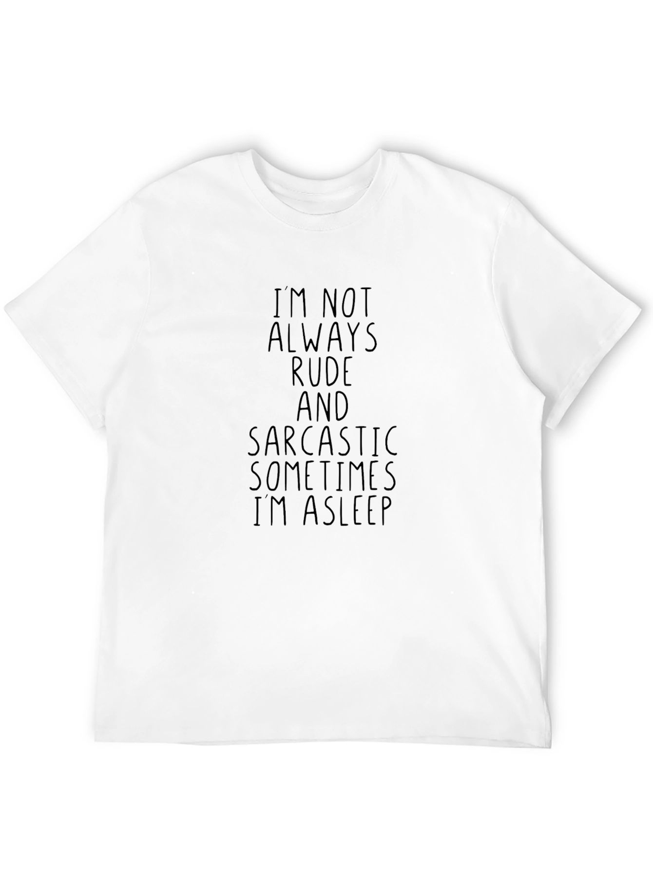 Black Sarcastic Sleepy T-Shirt - Black Graphic Tee view 12