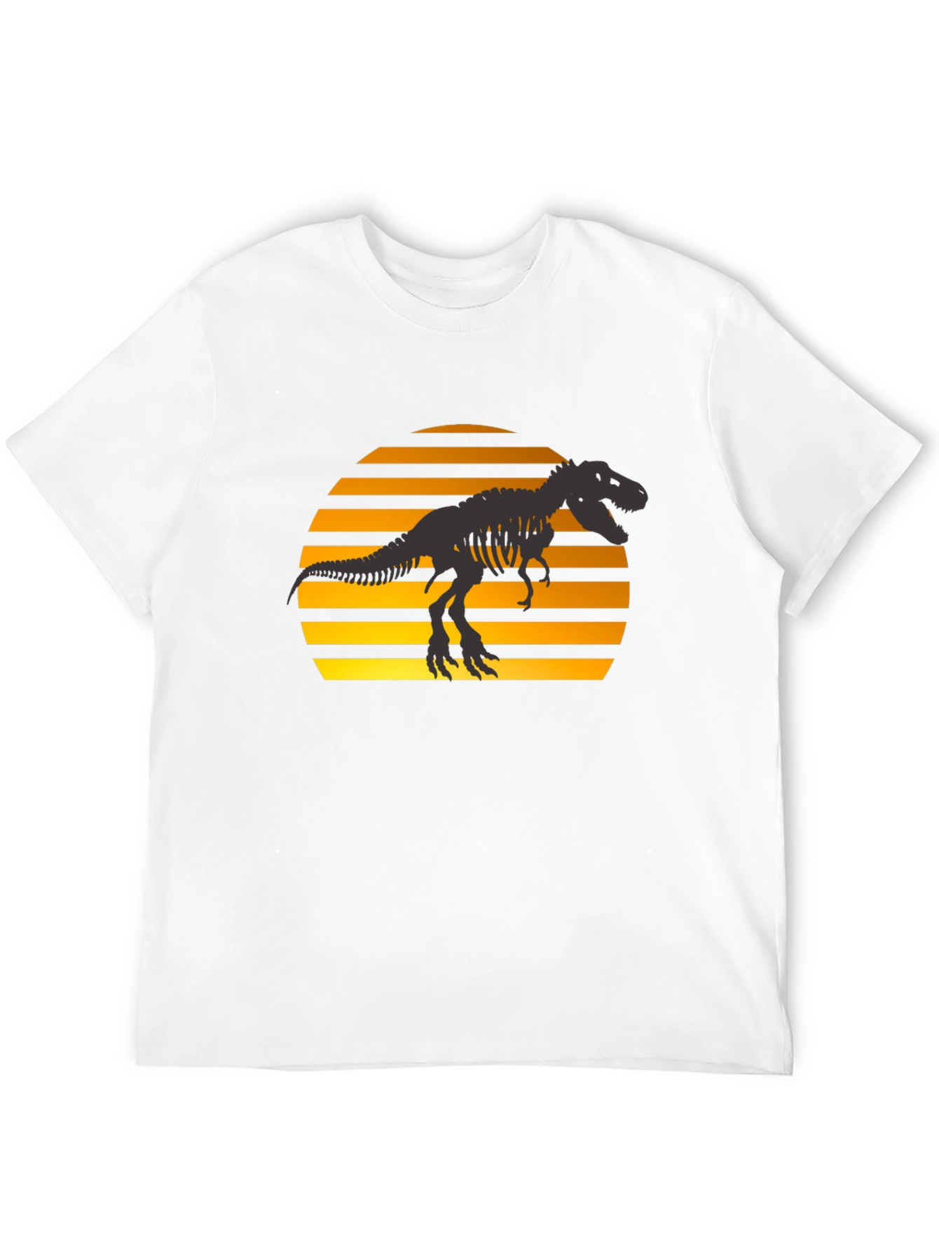 Black Dino Sunset T-Shirt - Black Graphic Tee view 12