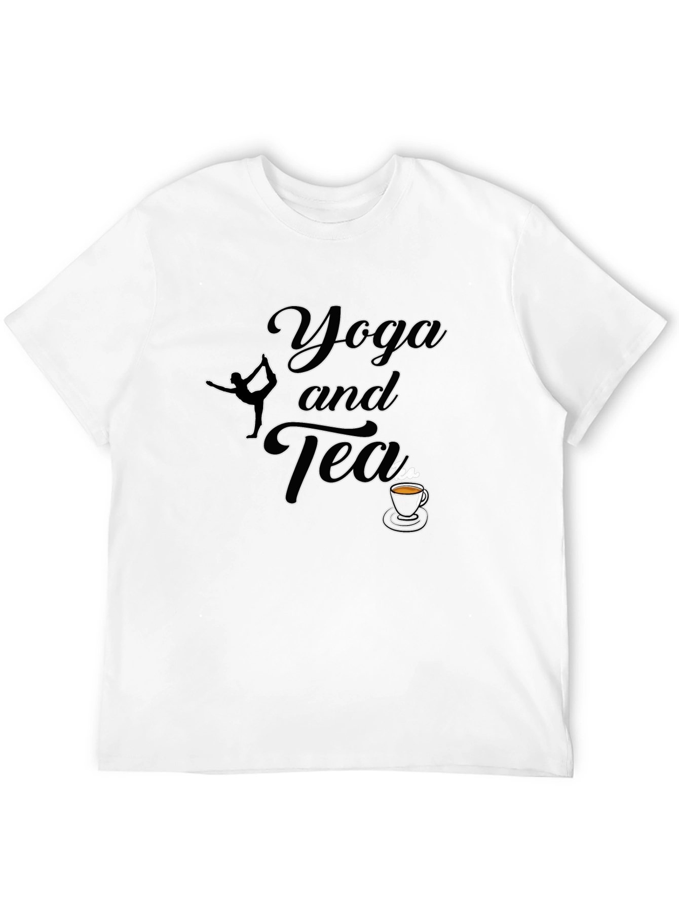 Black Yoga and Tea Graphic T-Shirt - Soft Cotton Blend view 12