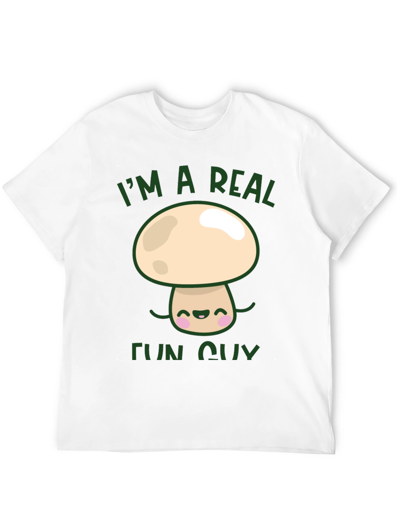 Black I'm a Real Fun Guy T-Shirt - Mushroom Graphic Tee view 12