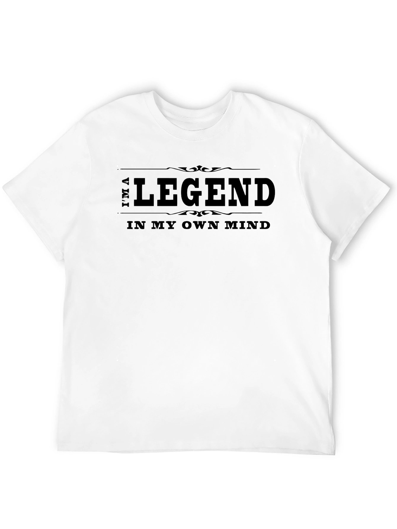 Black I'm A Legend in My Own Mind Black T-Shirt view 12