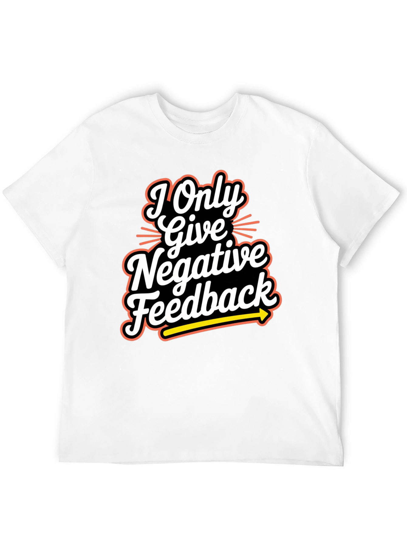 Black Negative Feedback Humor T-Shirt view 12