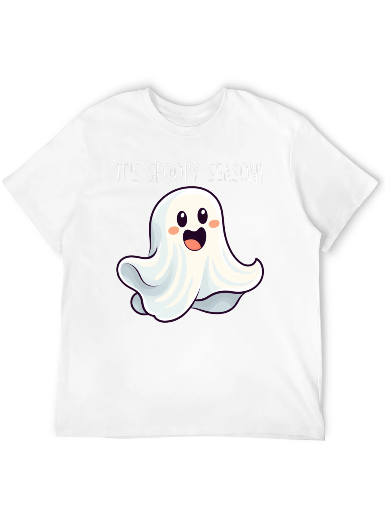 Black Spoopy Season Ghost T-Shirt view 12